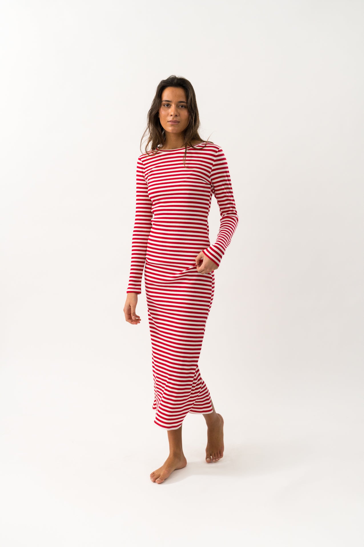 Lollys Laundry ChristineLL Maxi Dress SL Dress 30 Red