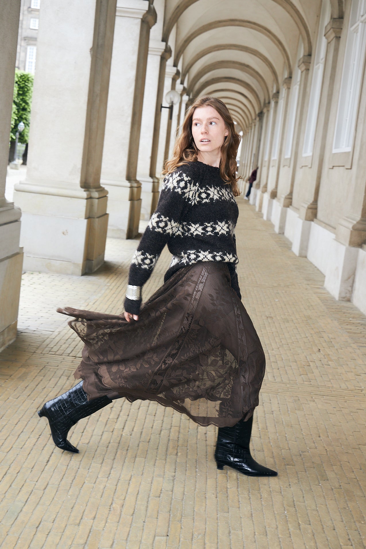 Lollys Laundry CollinsLL Maxi Rock Skirt Braun