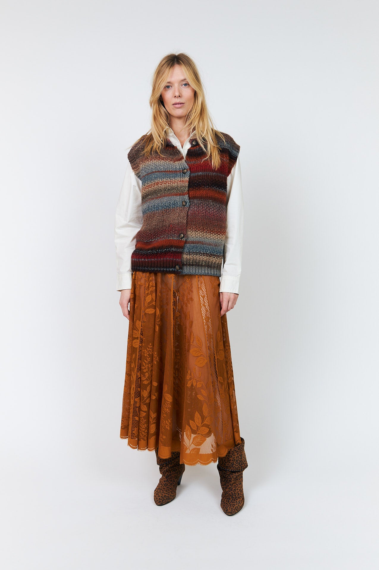 Lollys Laundry CollinsLL Maxi Rock Skirt Rostbraun