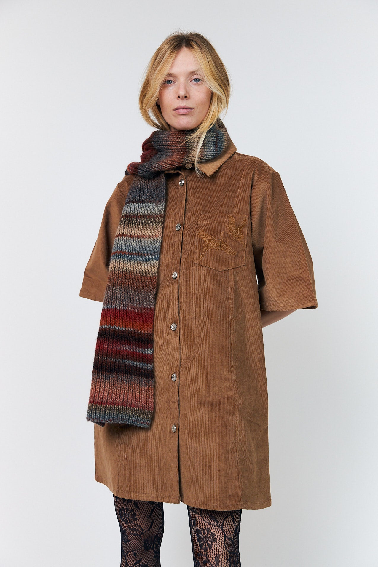 Lollys Laundry DafneLL Strick Tuch scarf Rostbraun