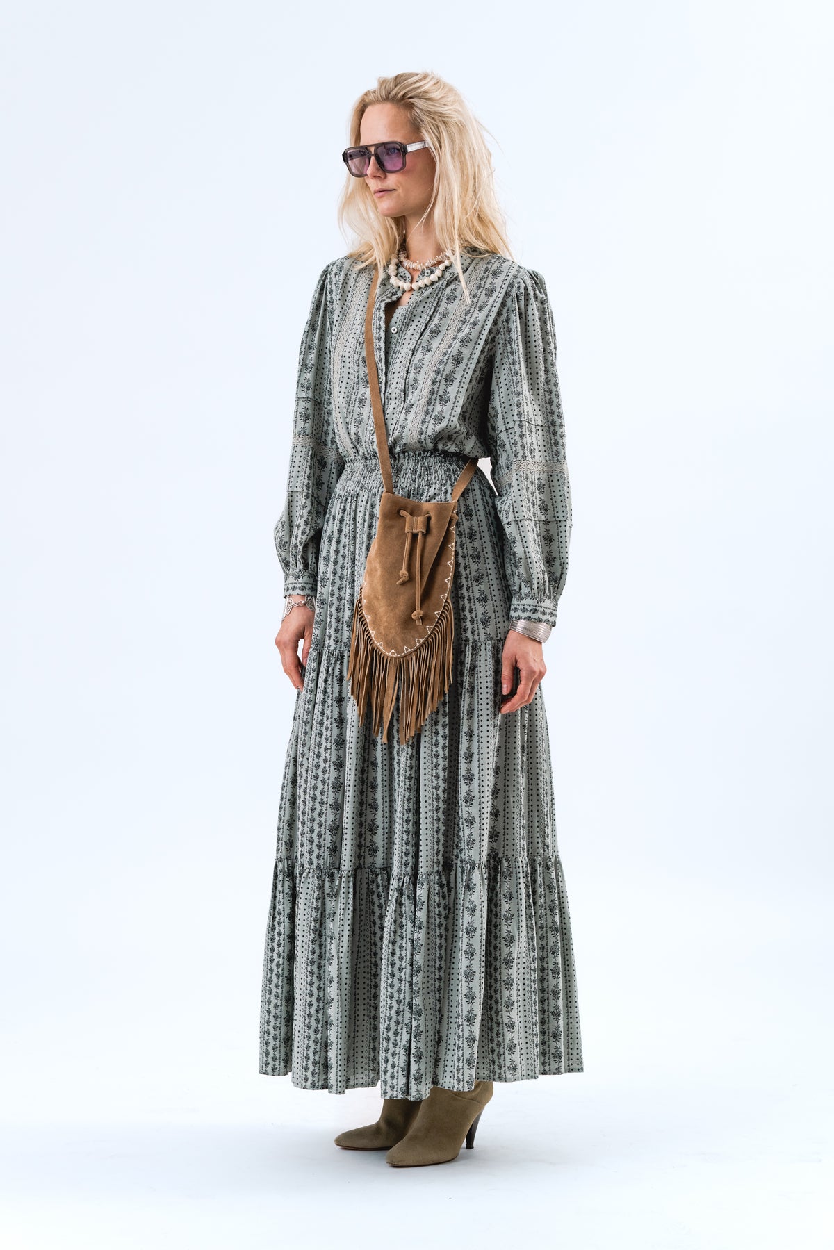 Lollys Laundry DiamondLL Maxi Rock Skirt Gedämpftes Grün