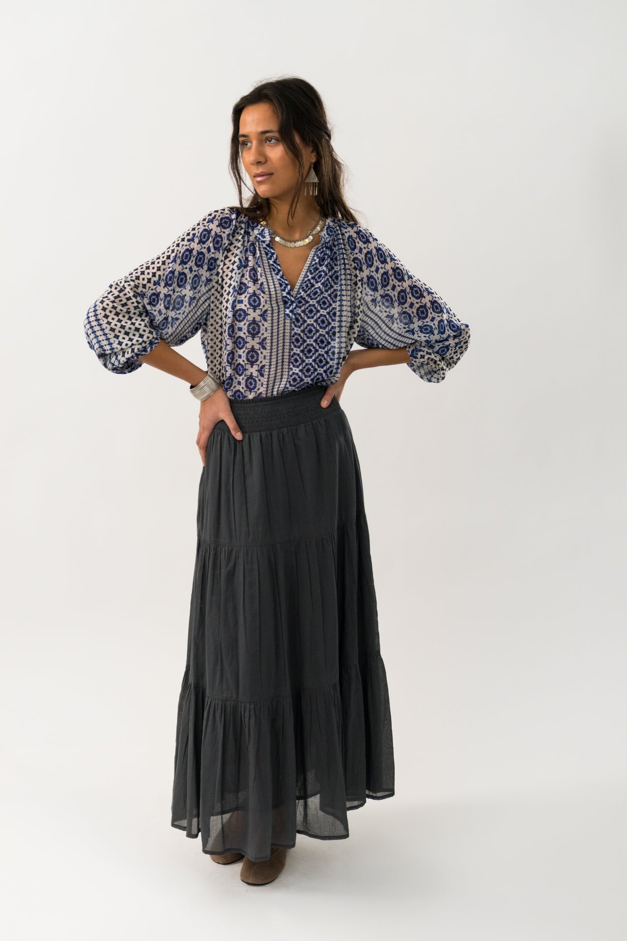 Lollys Laundry DiamondLL Maxi Rock Skirt 18 Washed Black