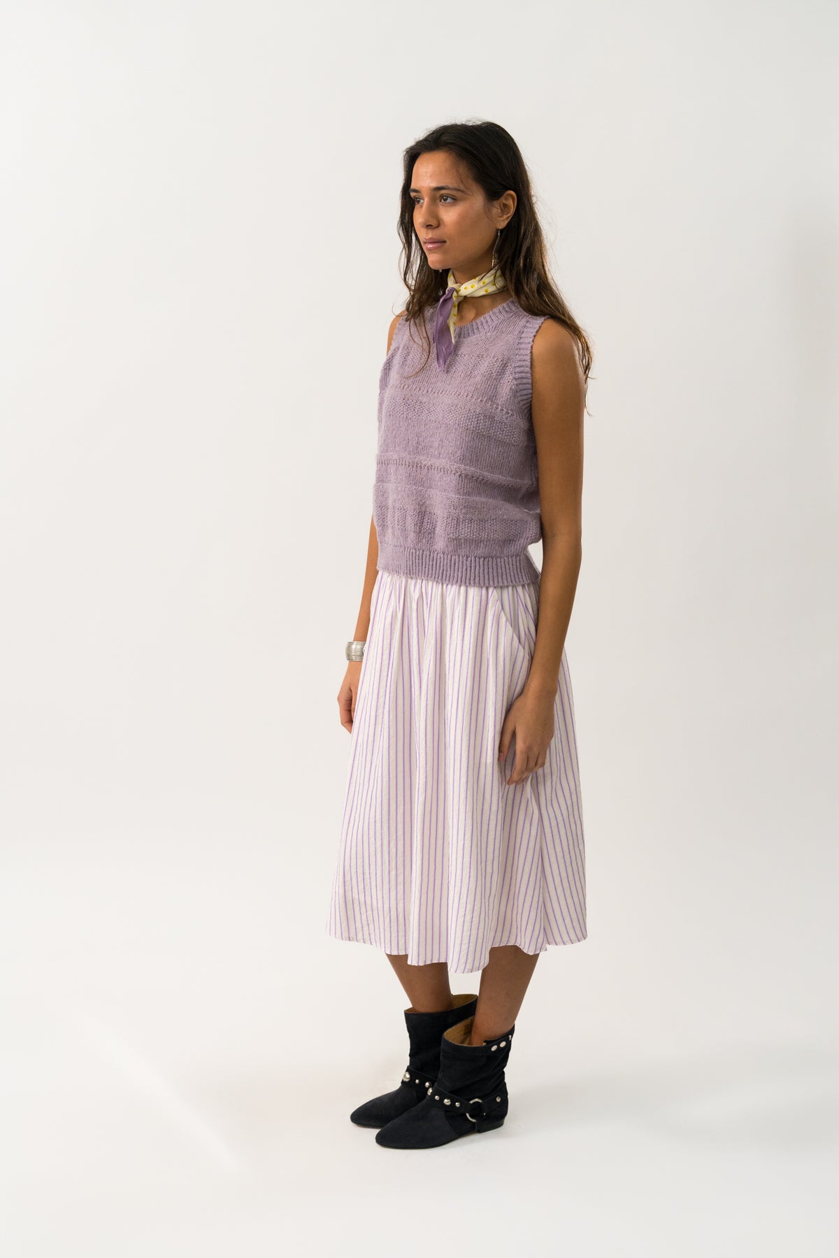 Lollys Laundry EllaLL Midi Rock Skirt Flieder