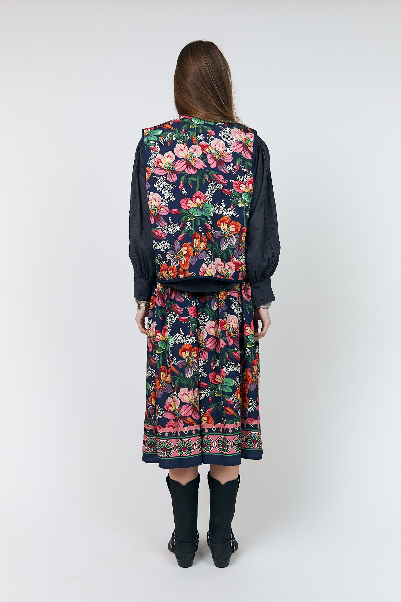 Lollys Laundry EllaLL Midi Rock Skirt Blumenmuster