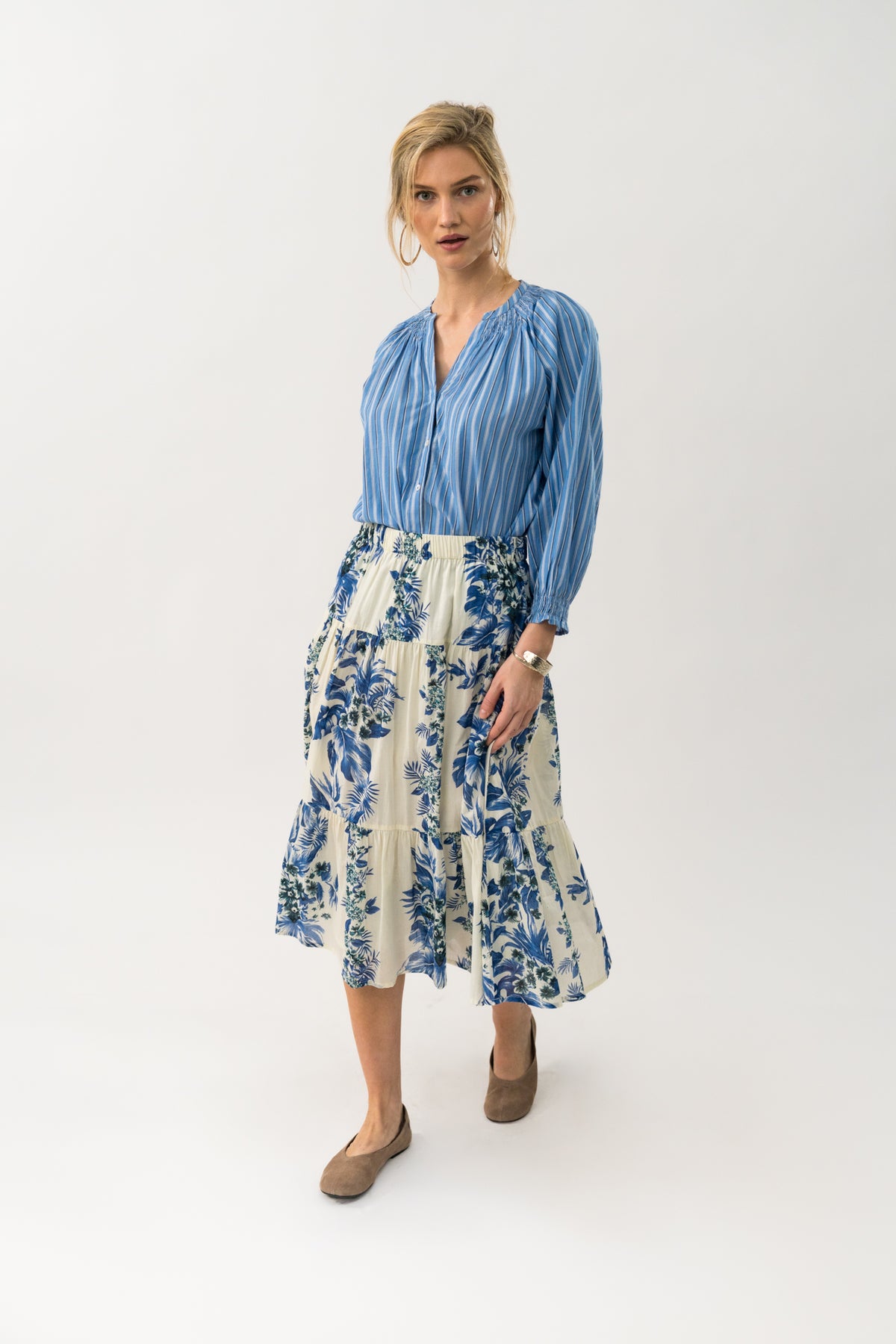 Lollys Laundry EloraLL Shirt 3/4 Shirt Hellblau