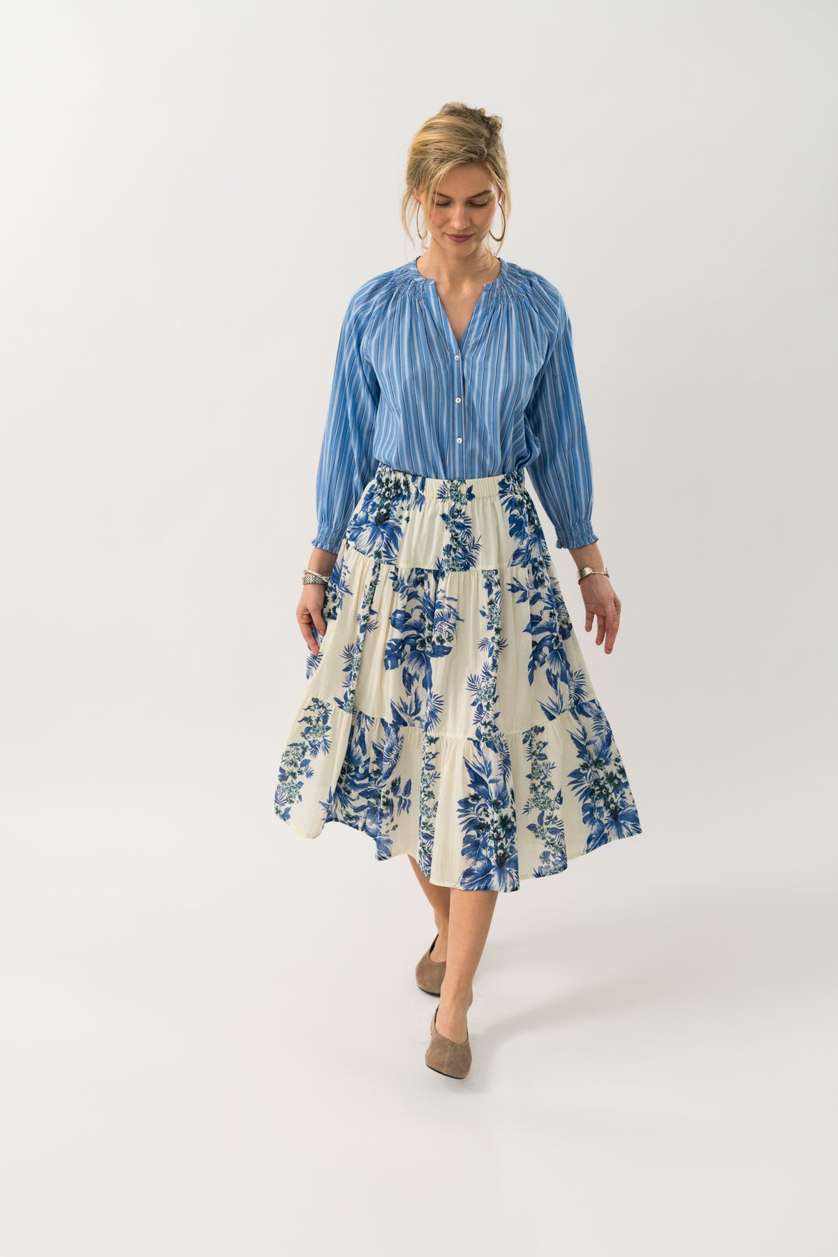 Lollys Laundry EloraLL Shirt 3/4 Shirt Hellblau