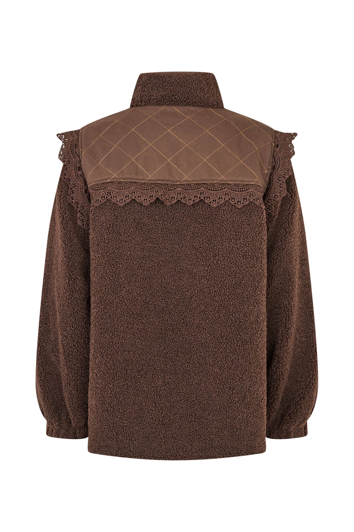 Lollys Laundry FalLL Teddyjacke Outerwear Dunkelbraun