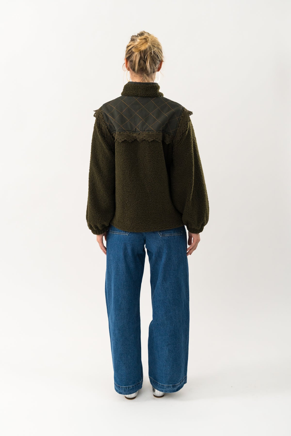 Lollys Laundry FalLL Teddyjacke Outerwear Dunkelgrün
