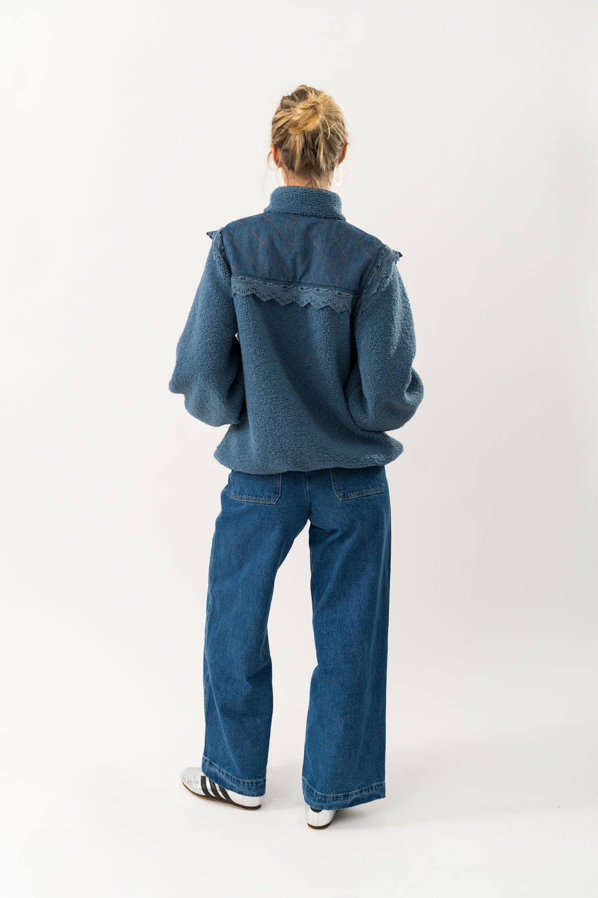 Lollys Laundry FalLL Teddyjacke Outerwear Gedämpftes Blau