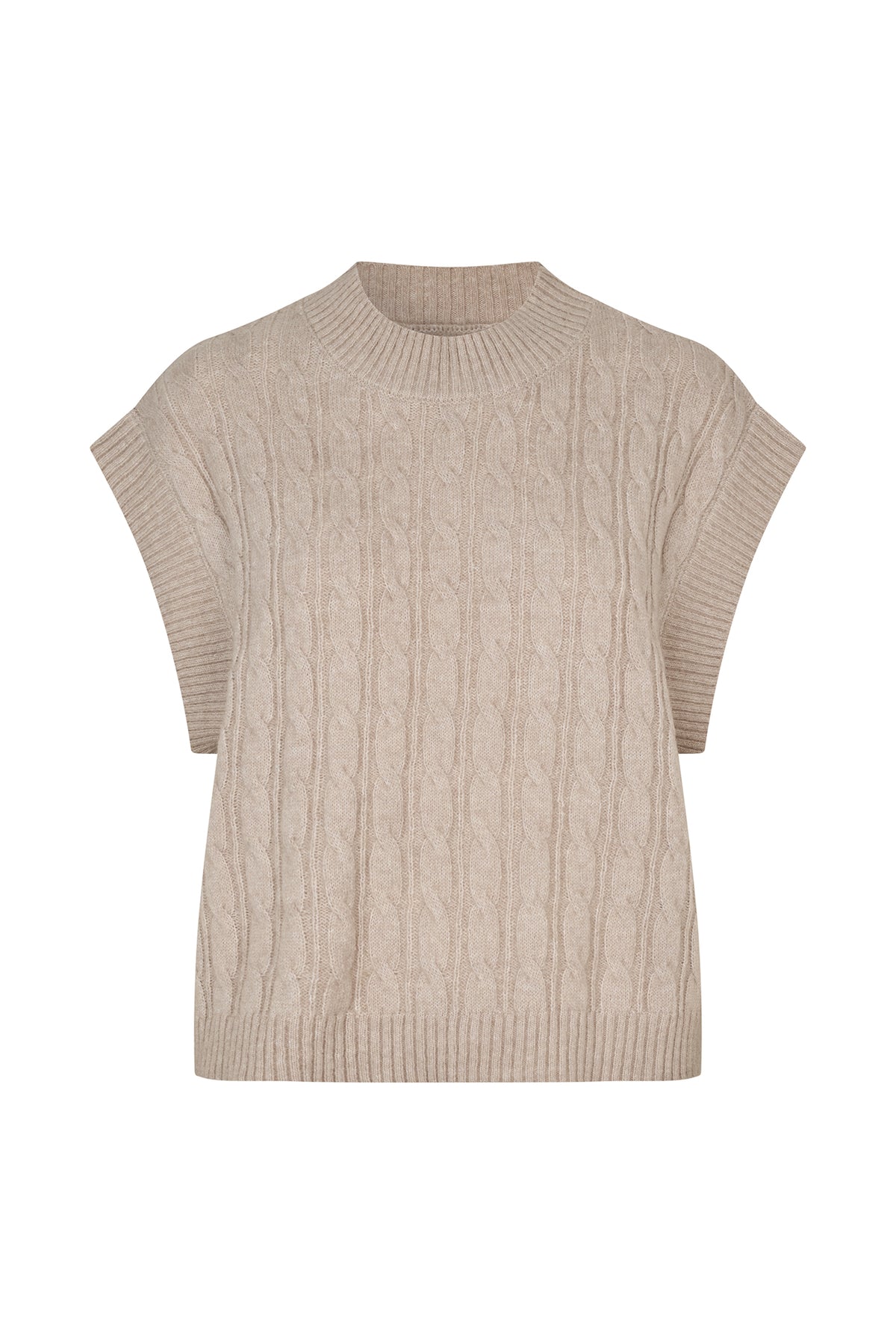 Lollys Laundry FinnLL Strick Weste Vest 08 Beige