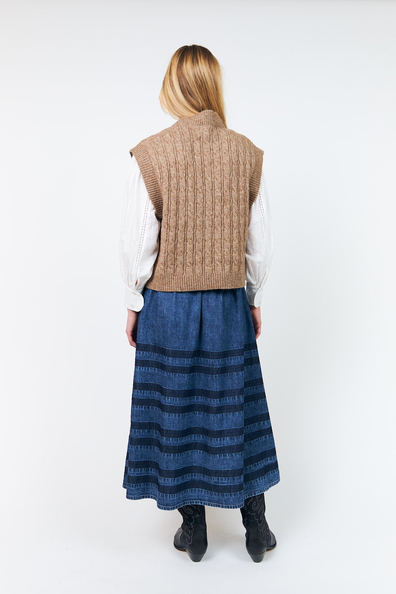 Lollys Laundry FinnLL Strickweste Vest Camelbraun