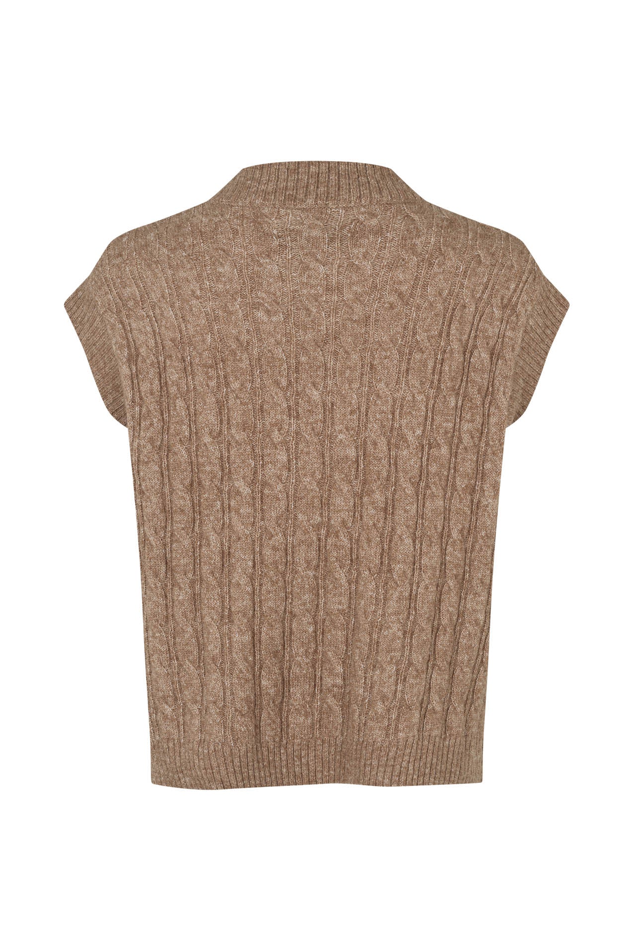 Lollys Laundry FinnLL Strickweste Vest Camelbraun