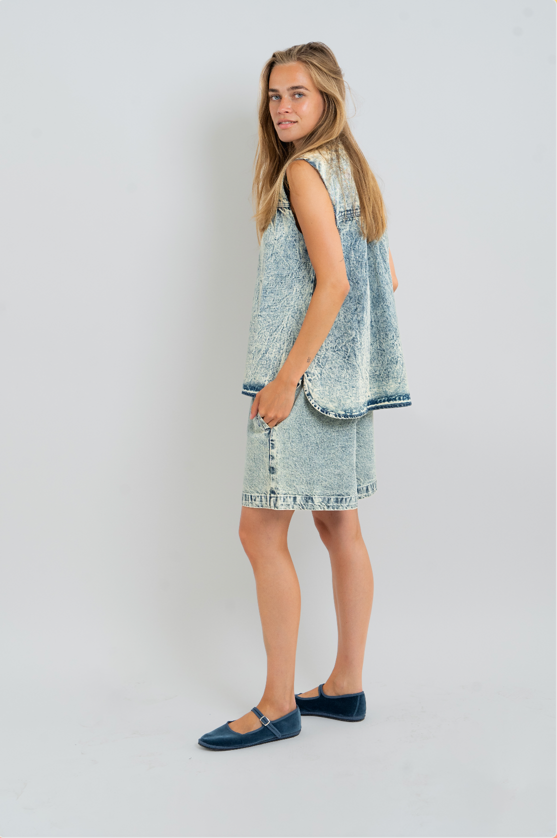 Lollys Laundry Frankie Shirt Shirt 29 Dusty Blue