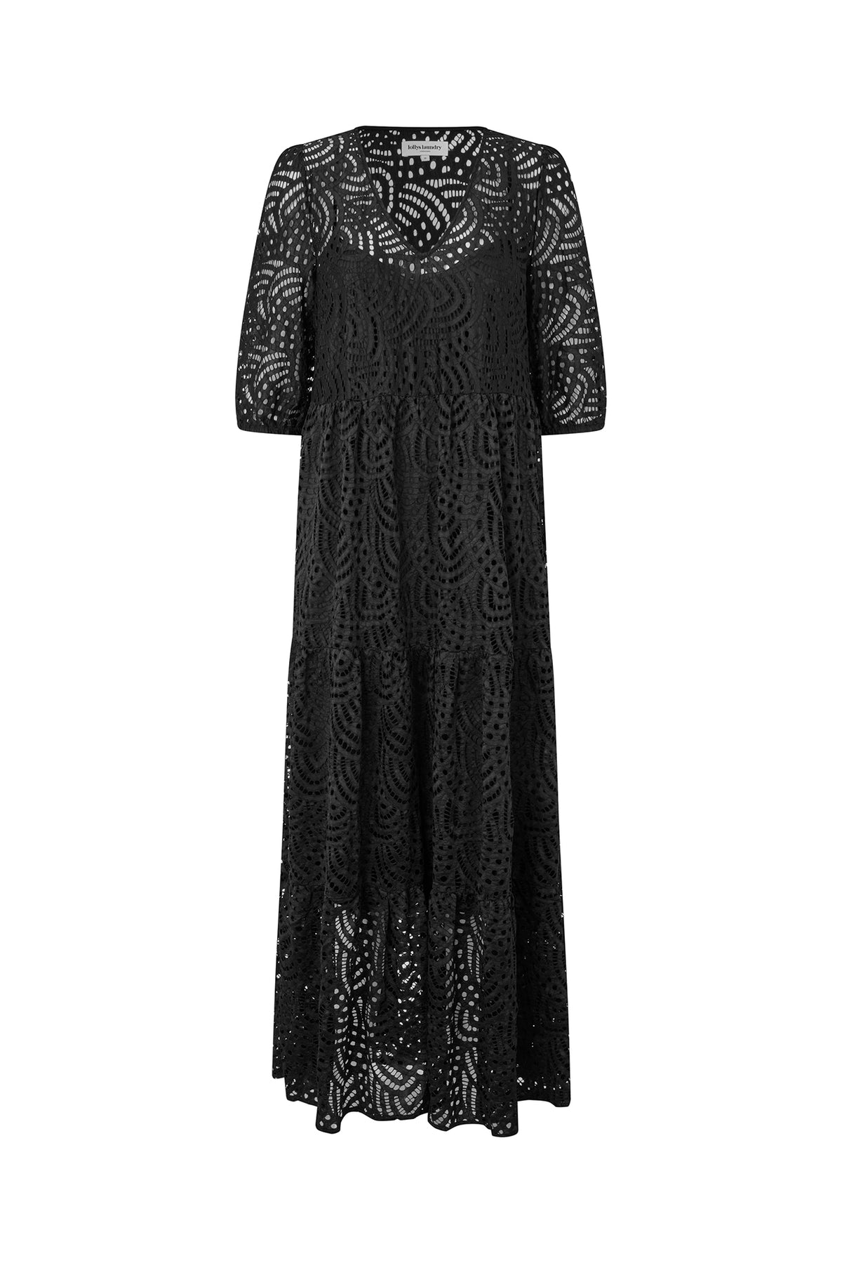 Lollys Laundry GamboLL Maxi Dress SS Dress Schwarz