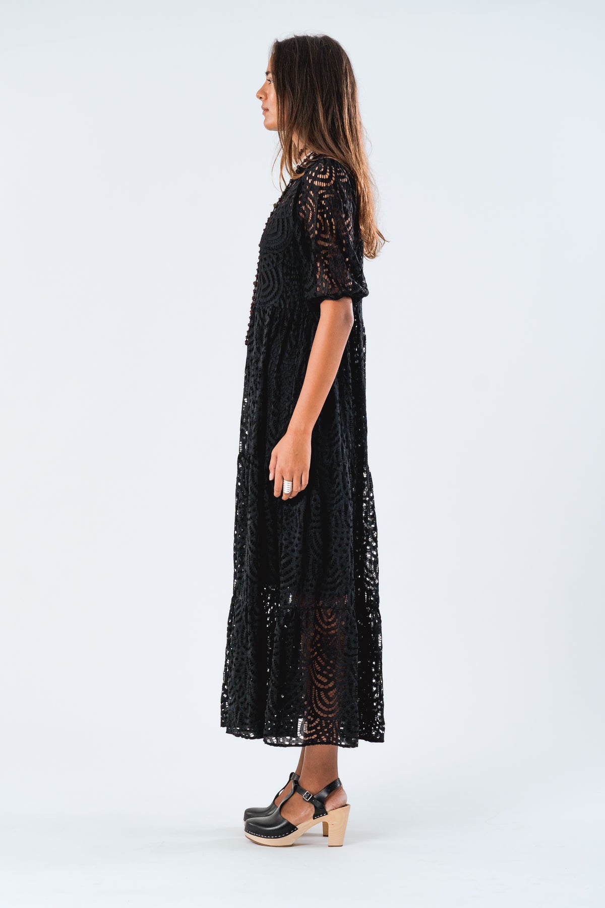 Lollys Laundry GamboLL Maxi Dress SS Dress Schwarz