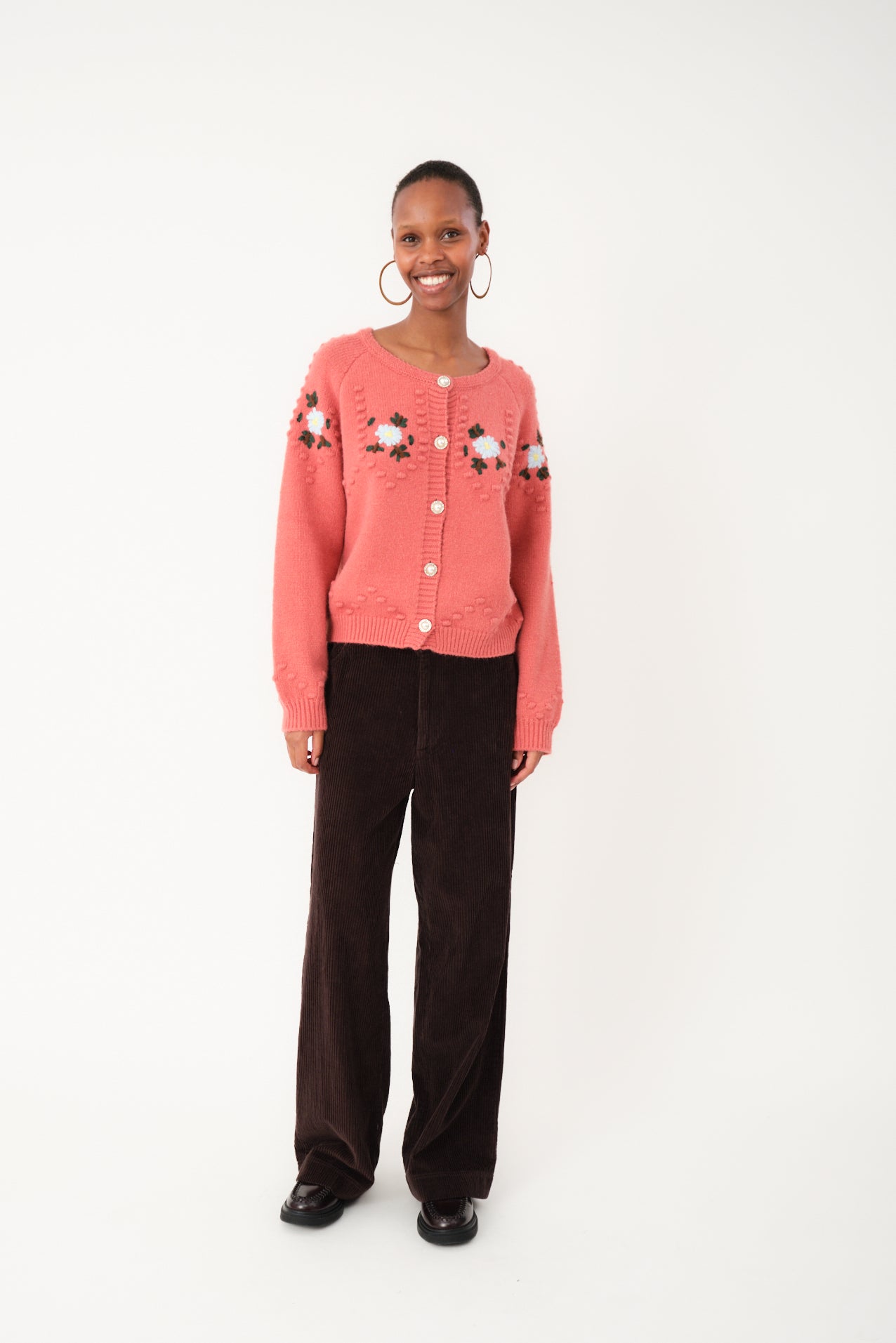 GracelynnLL Strick Cardigan - Koralle