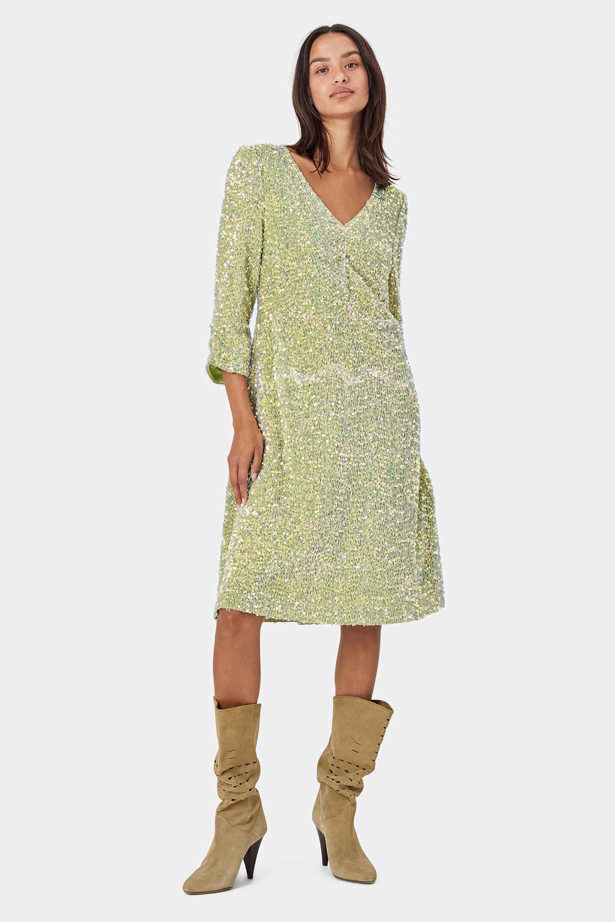 Lollys Laundry HavanaLL Midi Dress SS Dress Hellgrün
