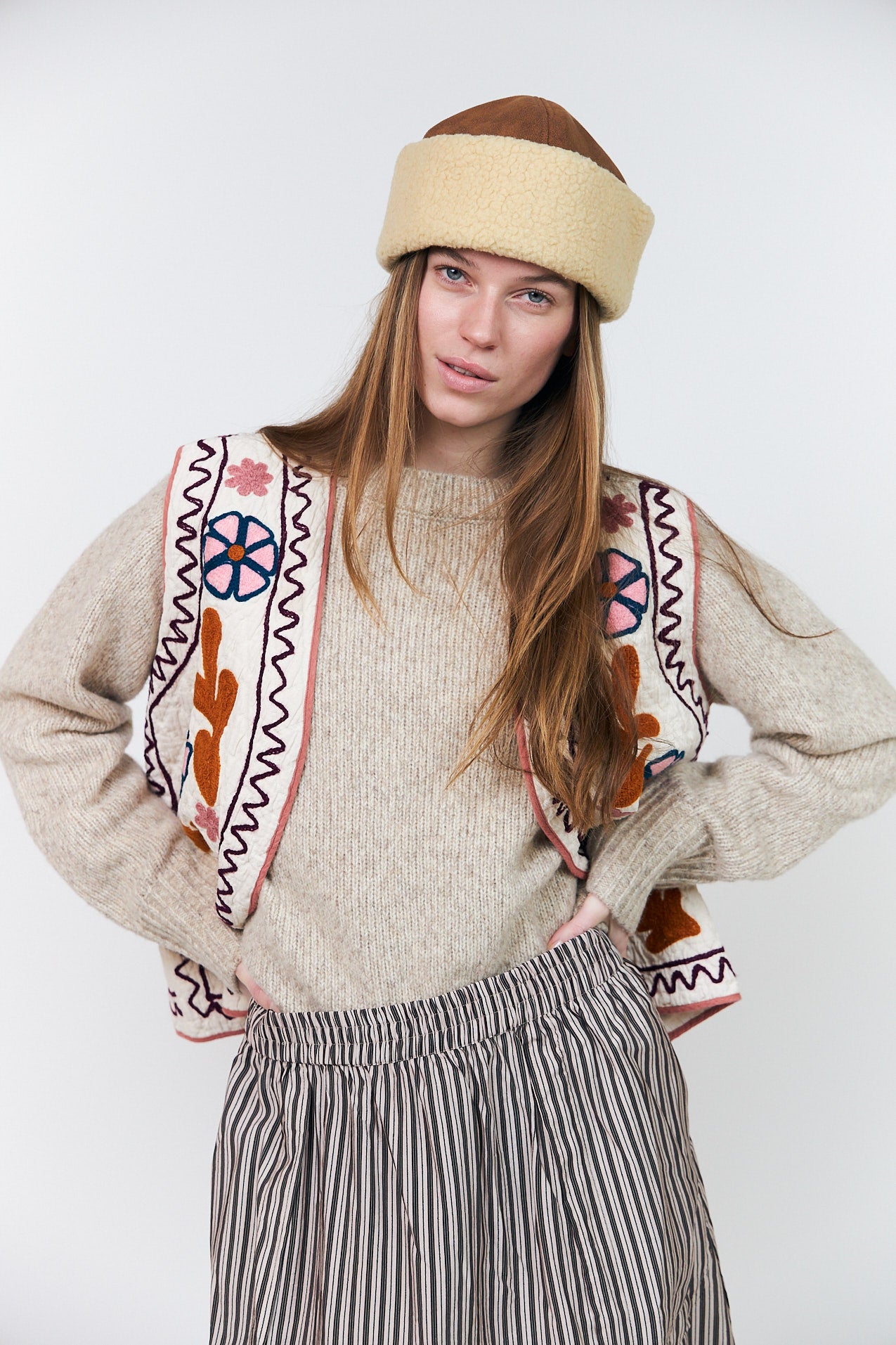 Lollys Laundry HoneyLL Weste Vest Creme