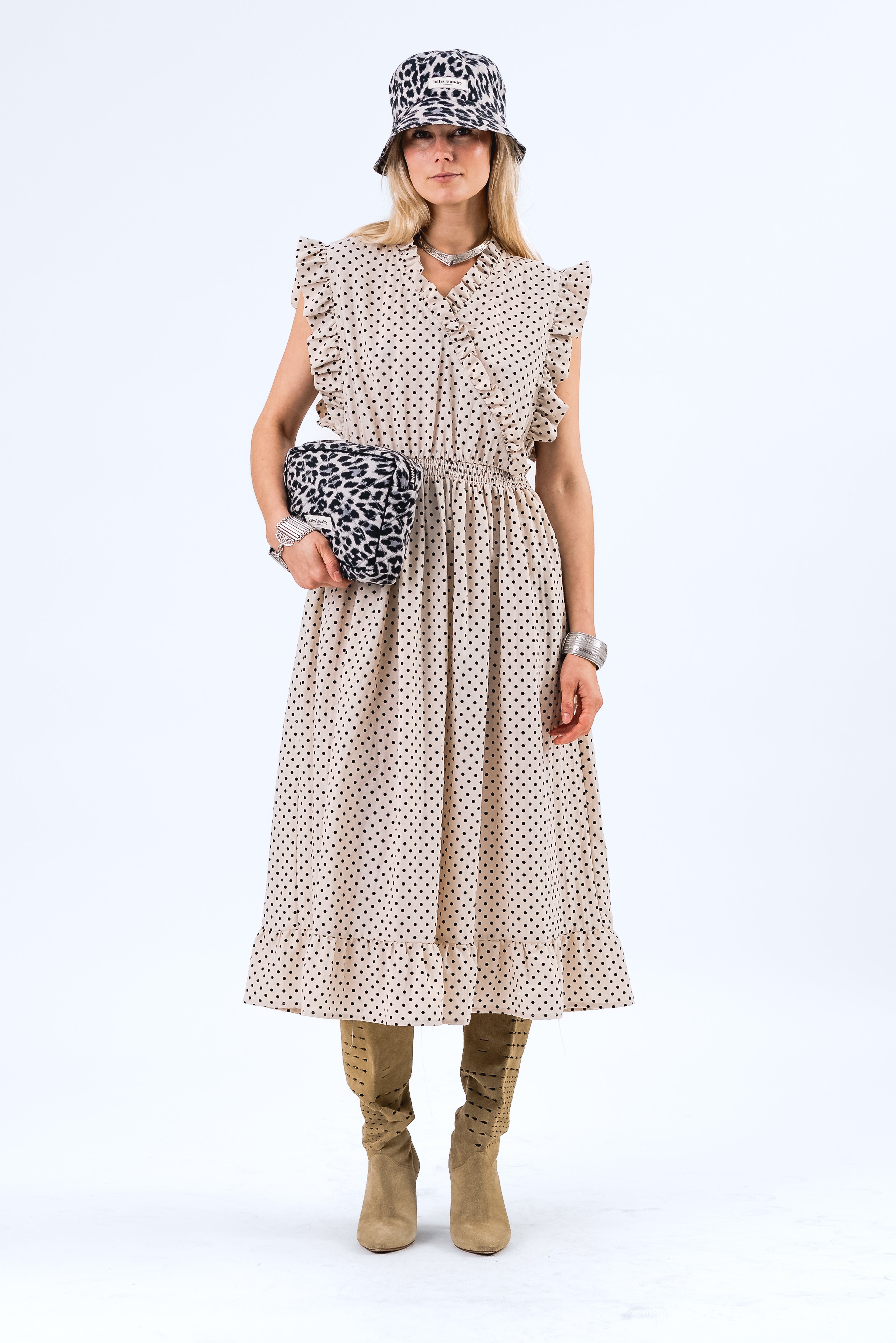 Lollys Laundry IdinaLL Midi Kleid Dress 02 Creme
