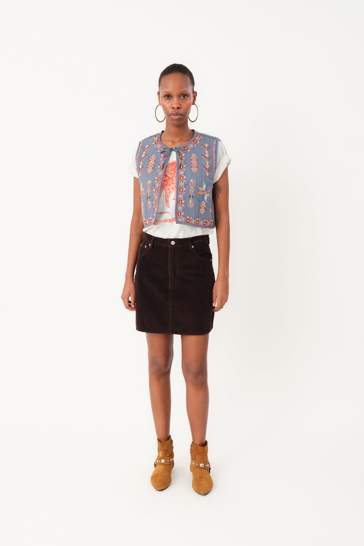 Lollys Laundry IlsaLL Weste Vest Gedämpftes Blau