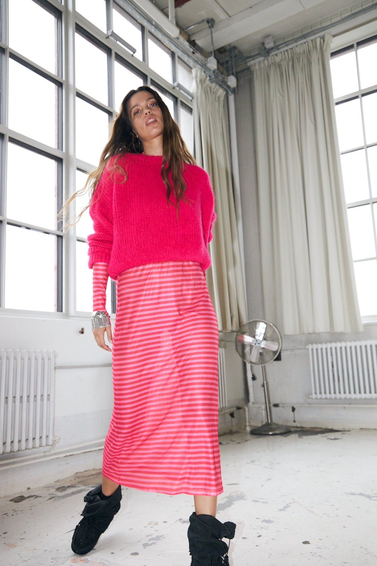 IsoldeLL Strickpullover - Neon pink