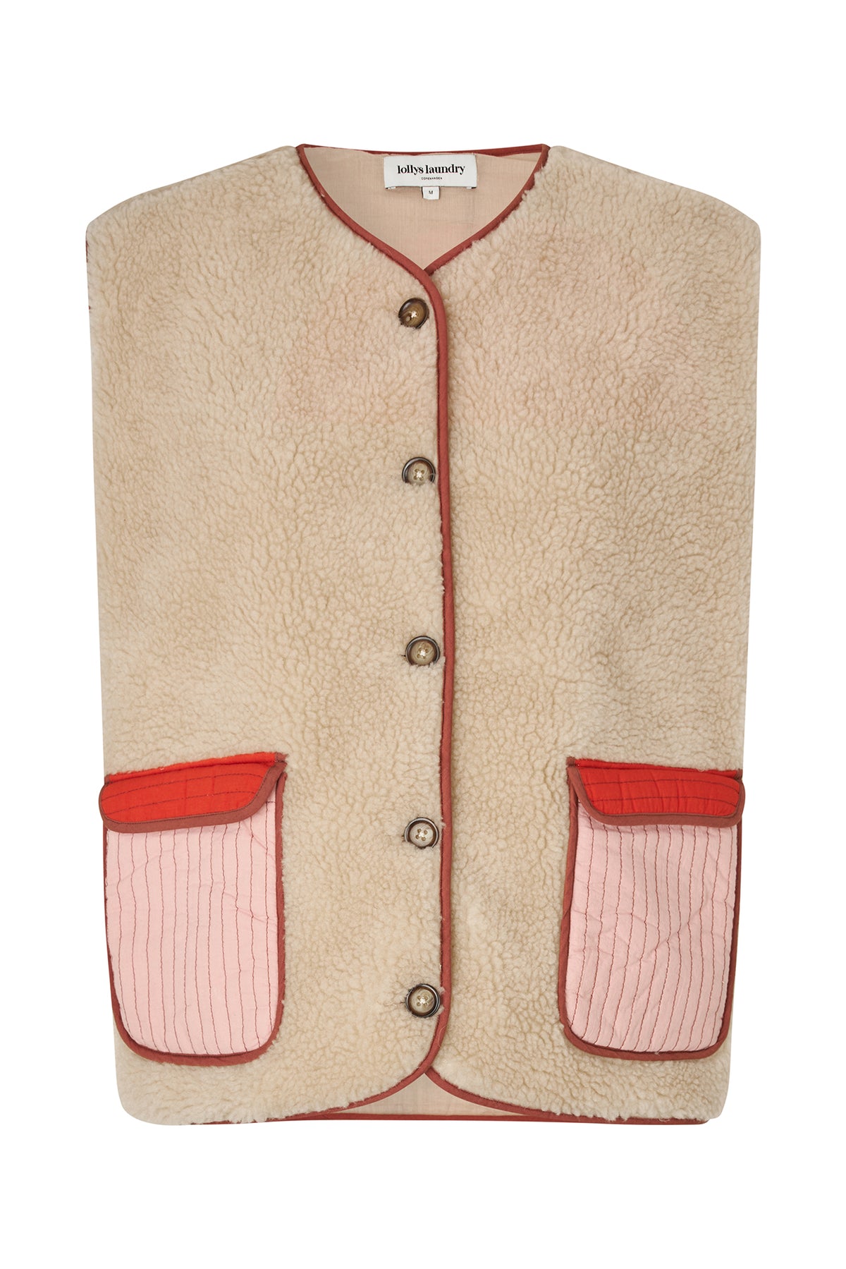 Lollys Laundry JaceLL Teddy Weste Vest Sand