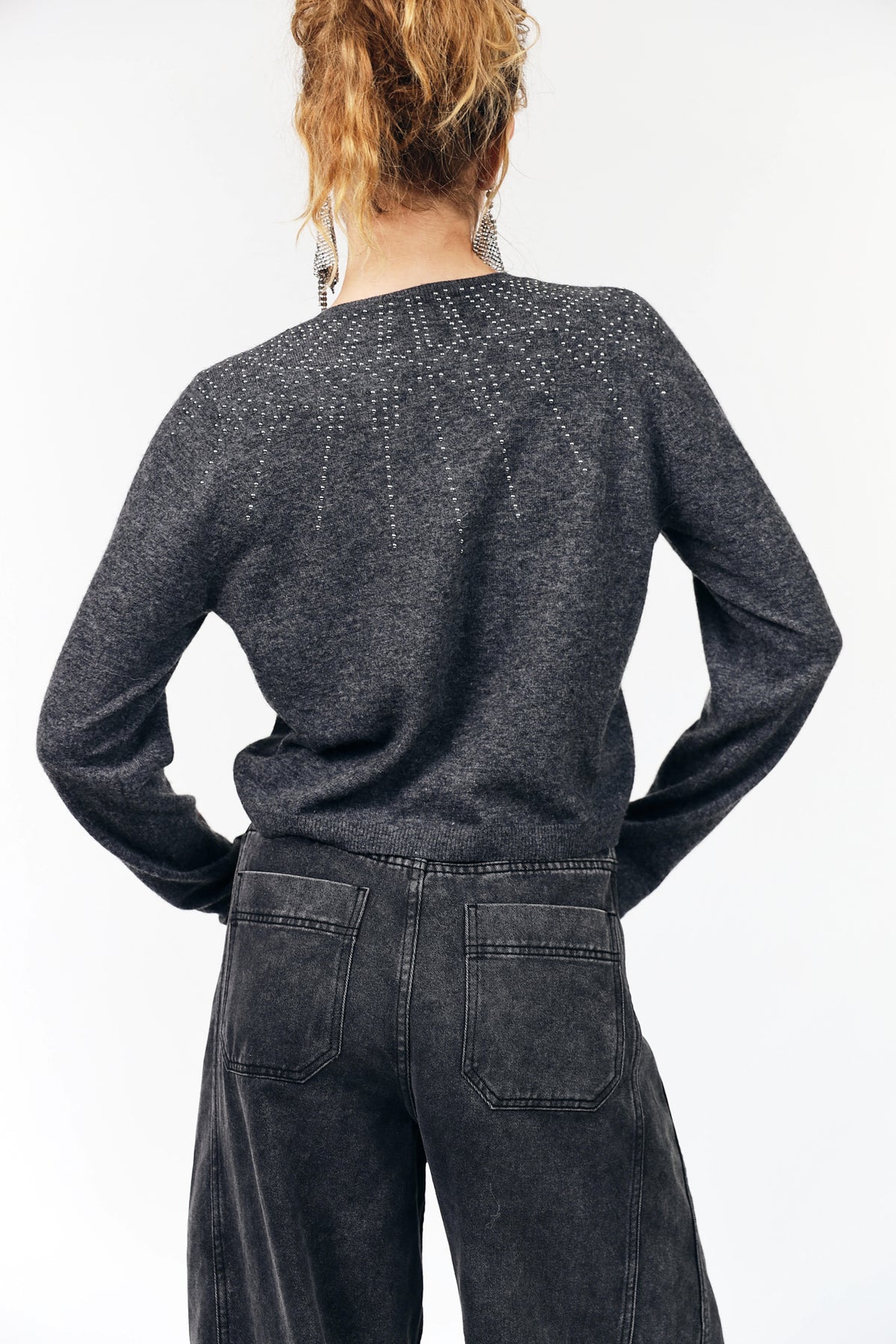 JudeLL Strickjacke - Graumeliert