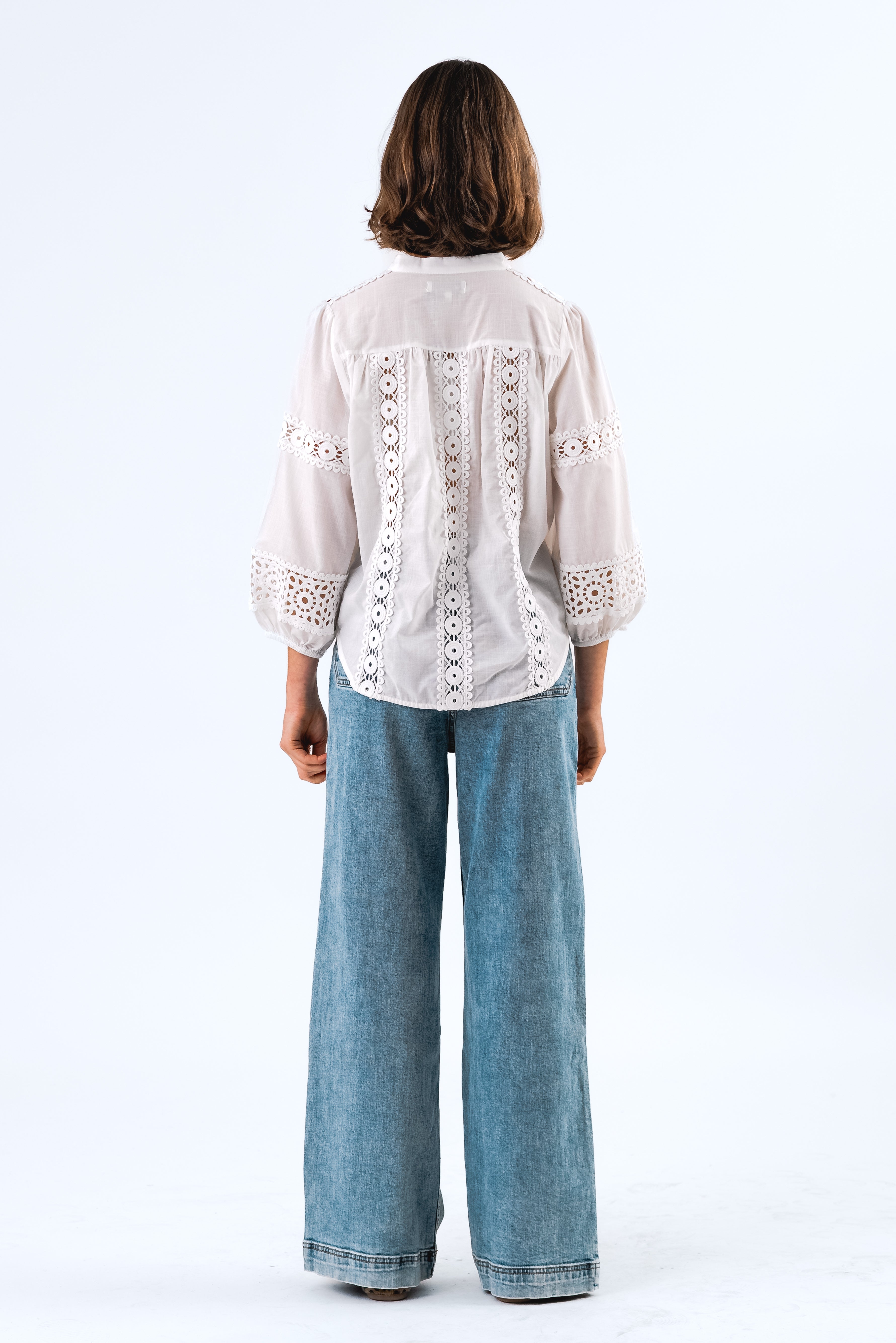 JuneLL Hemdbluse - White