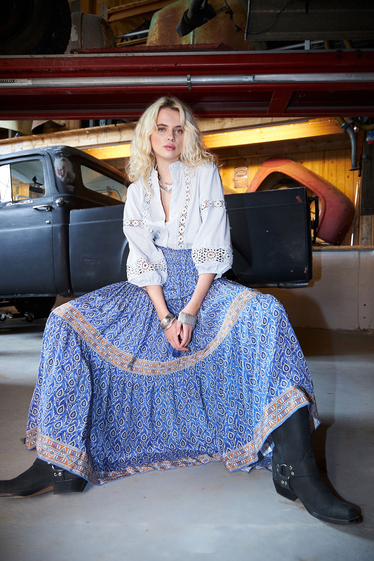 JuneLL Hemdbluse - White