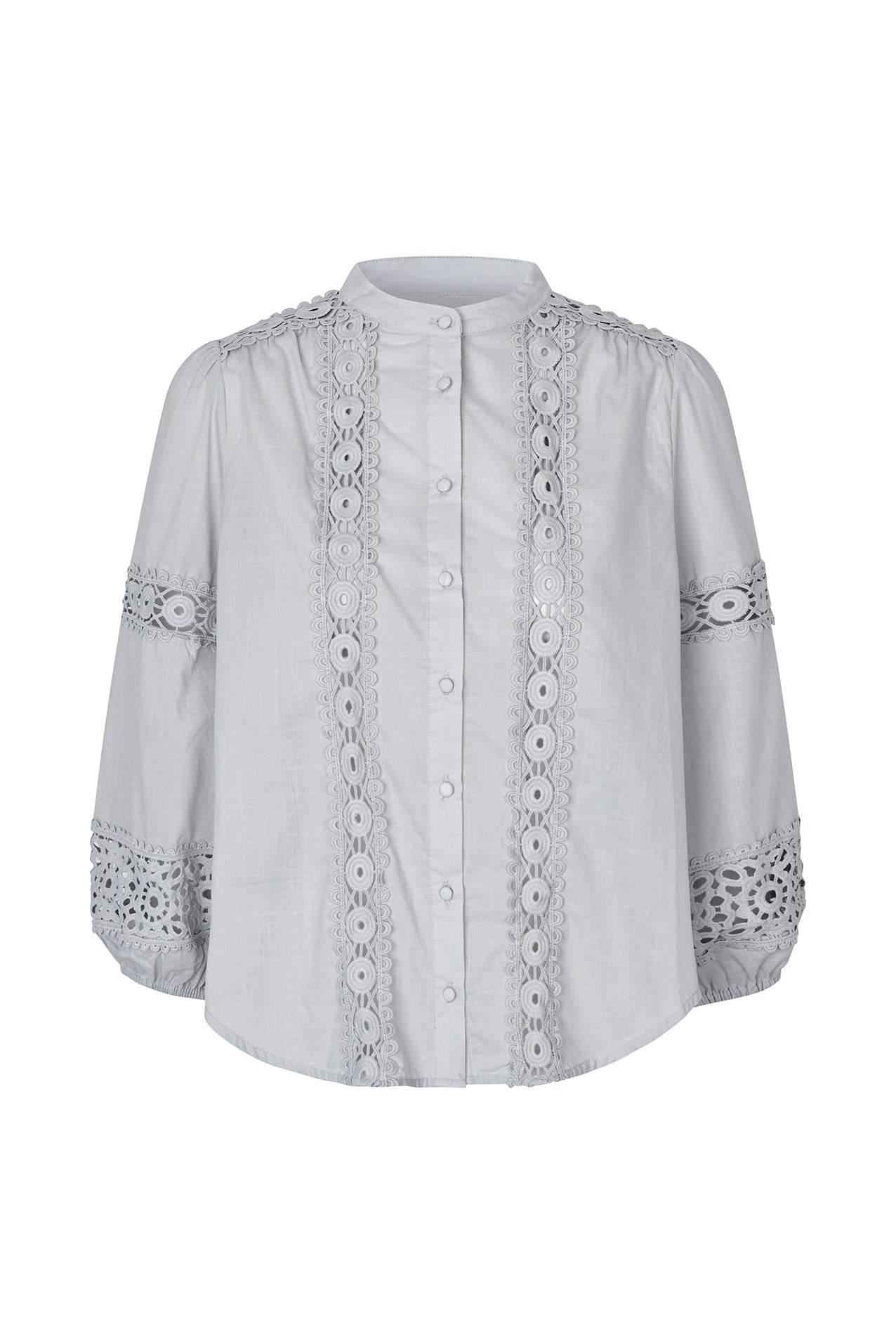 JuneLL Hemdbluse - Dusty Blue