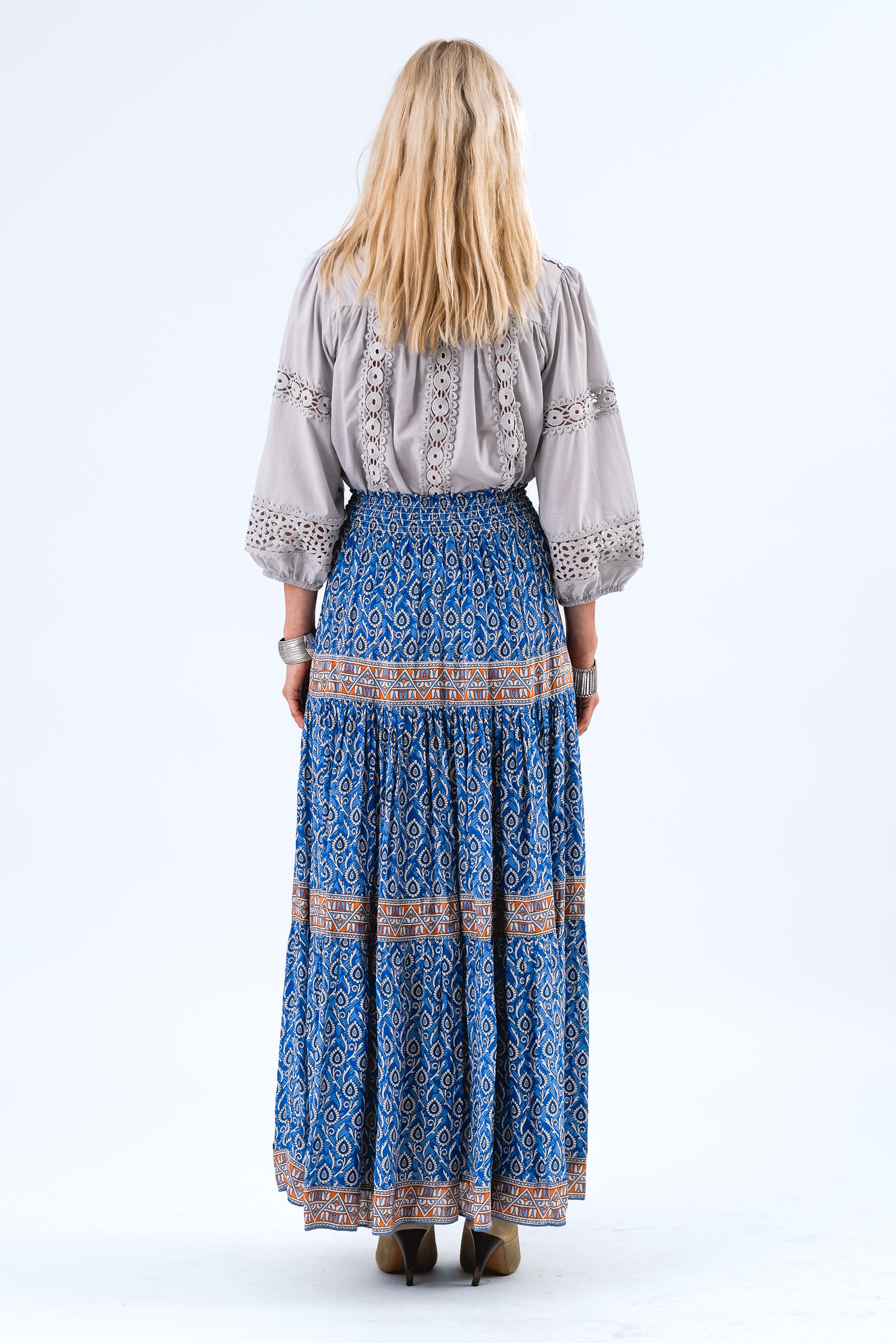 JuneLL Hemdbluse - Dusty Blue