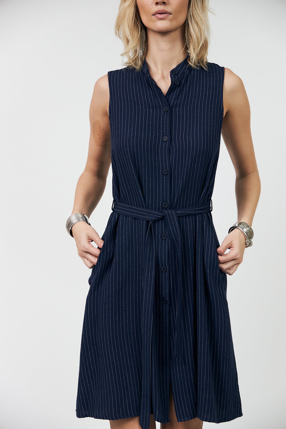 Lollys Laundry KatieLL midi Kleid Dress Navy