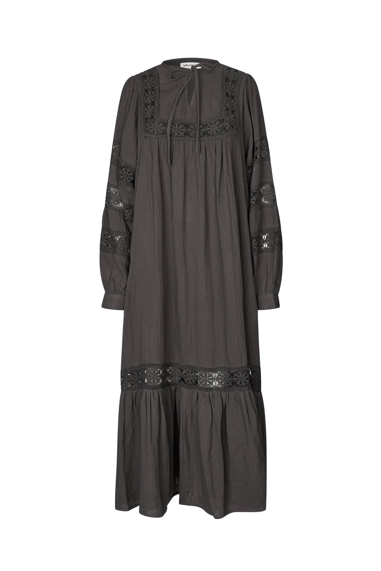 Lollys Laundry LatourLL Lace Maxi Kleid Dress 87 Dark Mokka