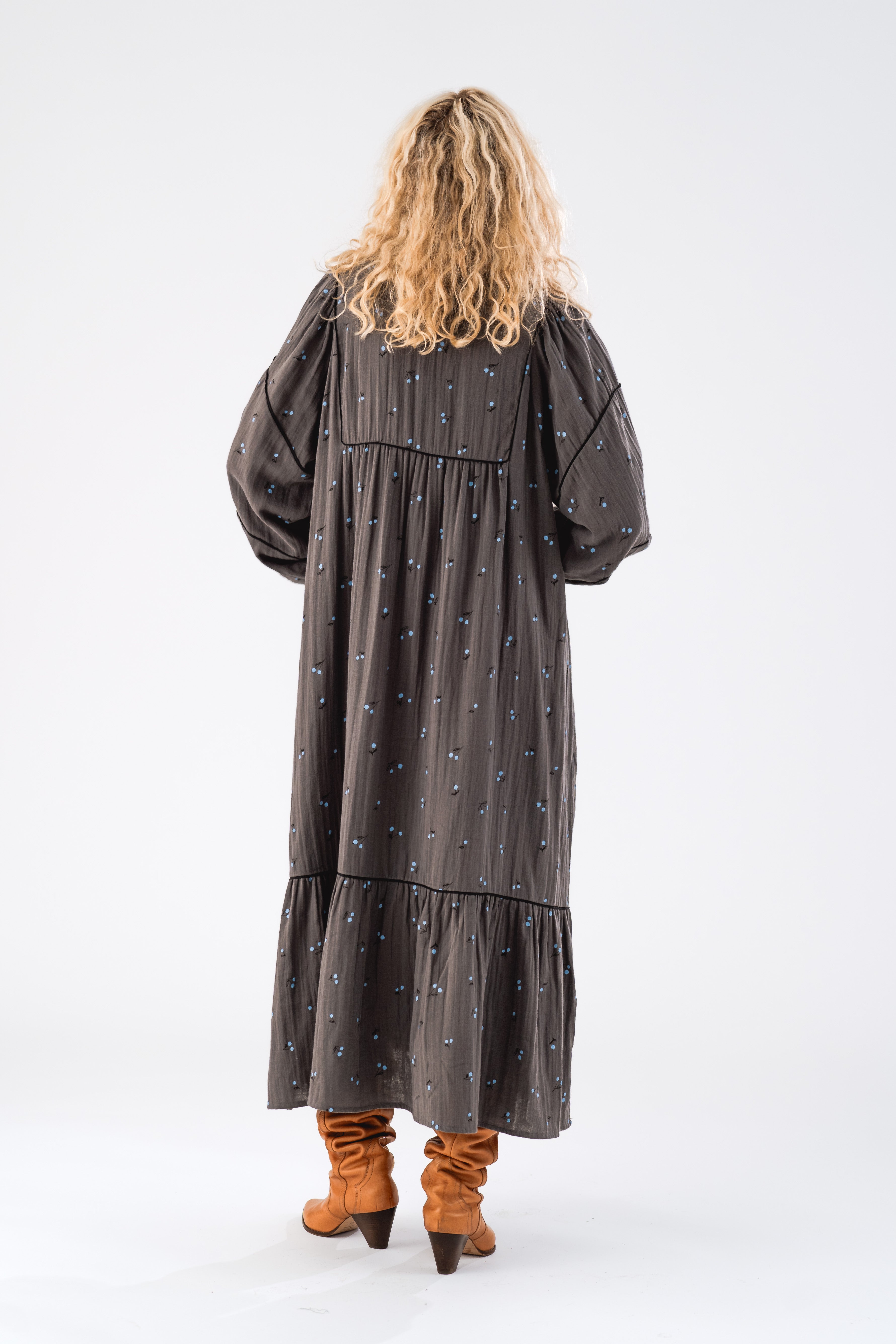 LatourLL Maxi Dress LS - Grey