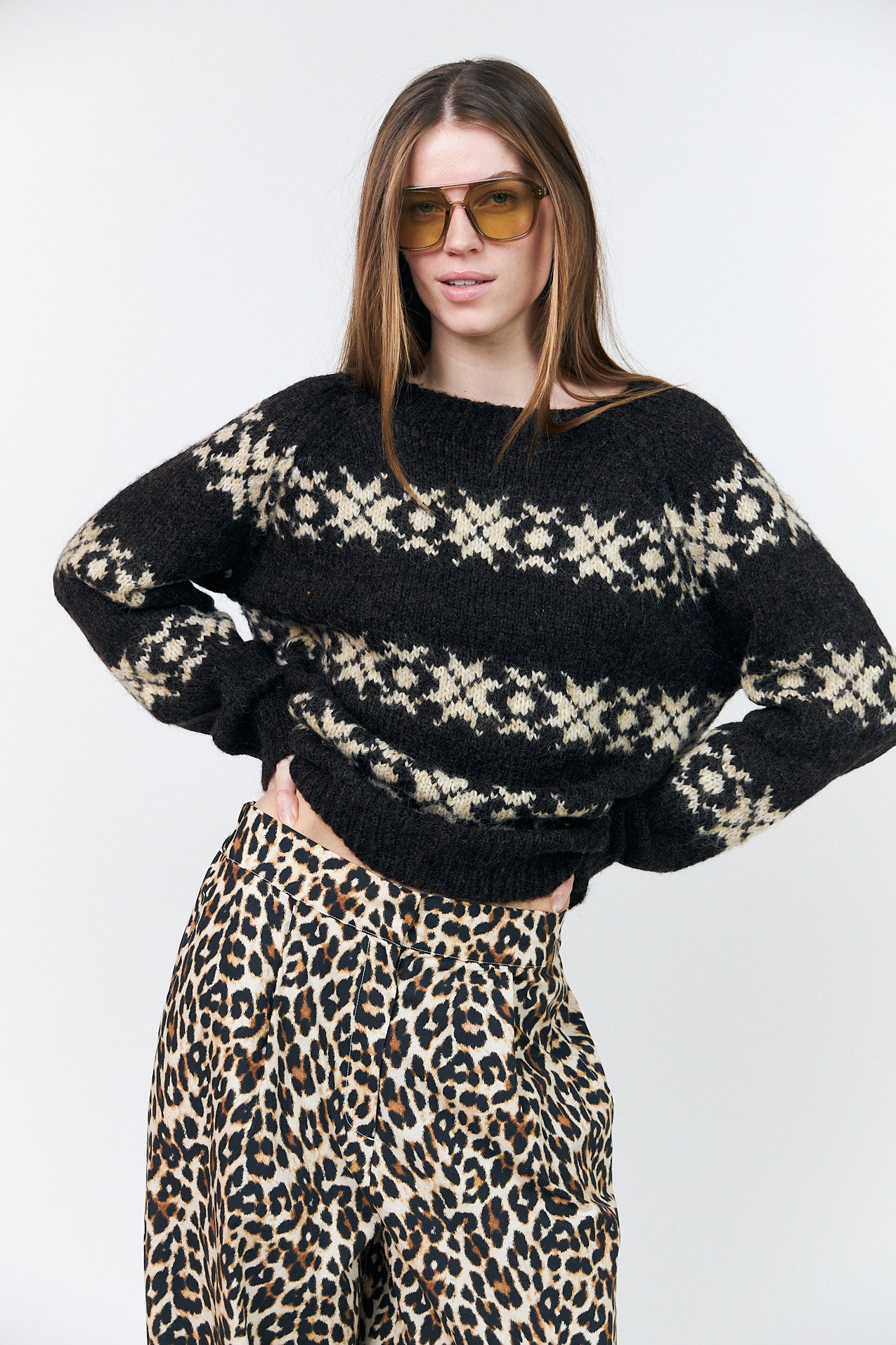 Lollys Laundry LattieLL Strick Jumper Dunkelbraun