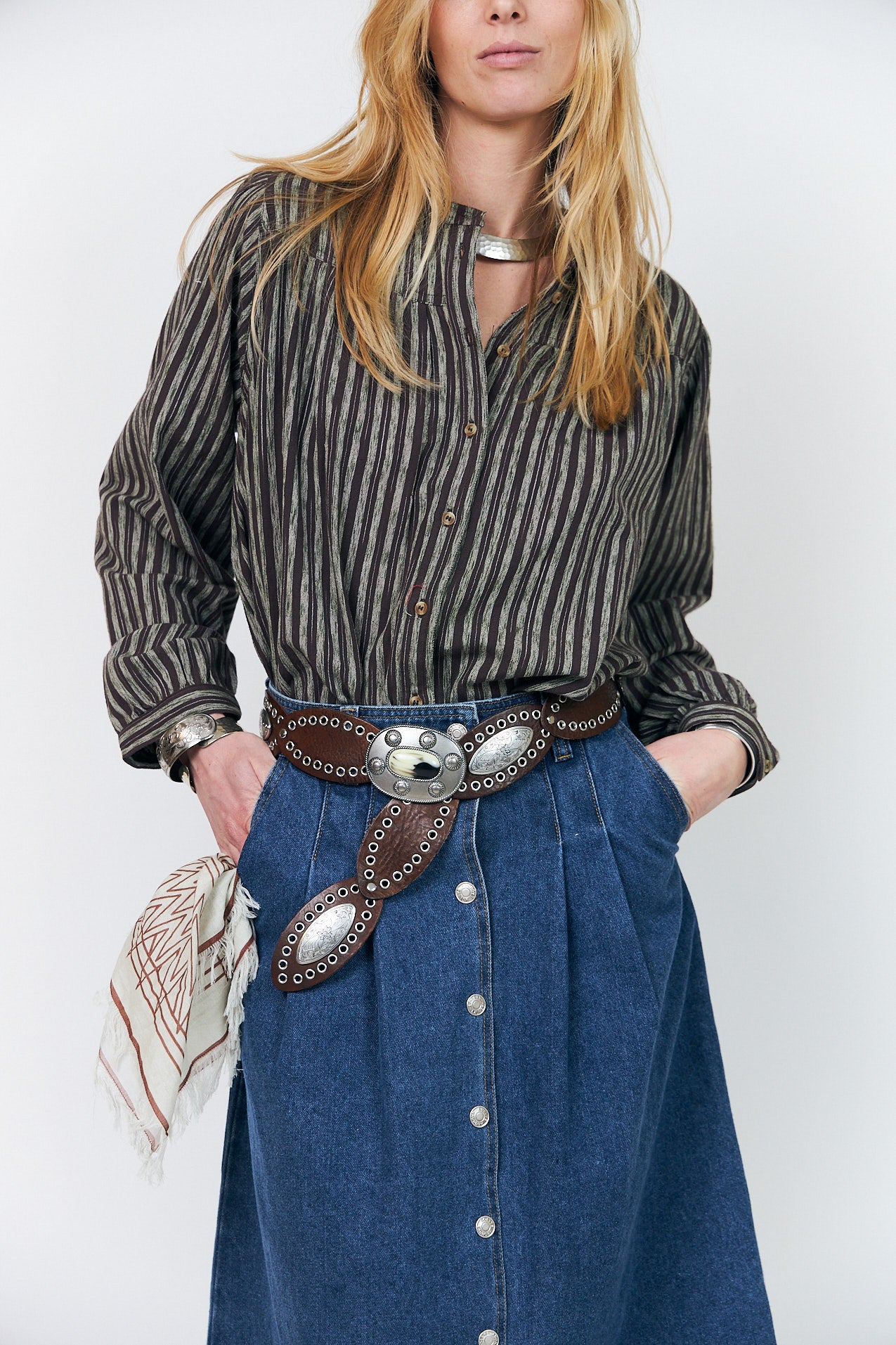 Lollys Laundry LennonLL Midi Rock Skirt Dunkelblau