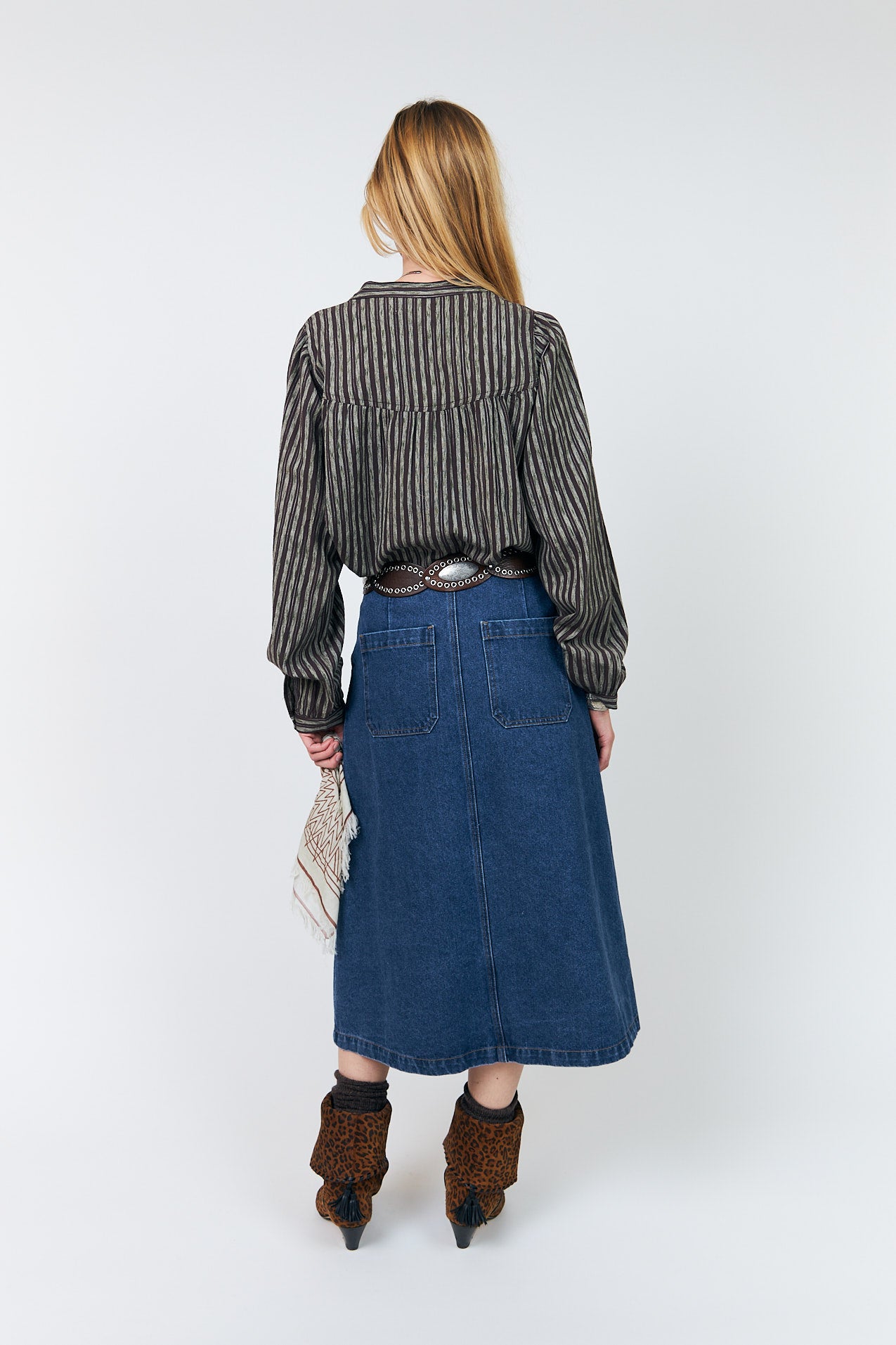 Lollys Laundry LennonLL Midi Rock Skirt Dunkelblau