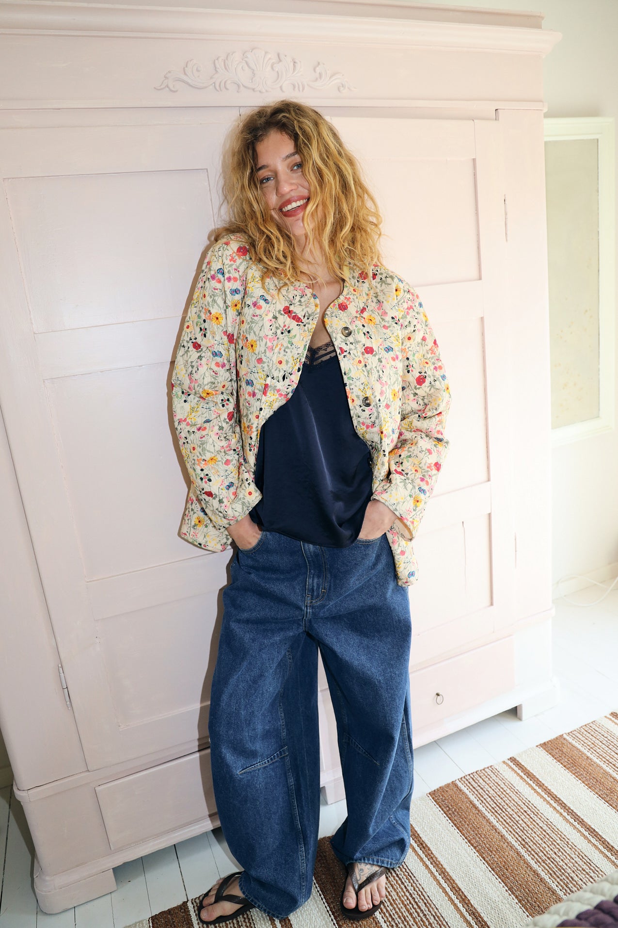 LilyLL gesteppte Jacke - Blumenmuster