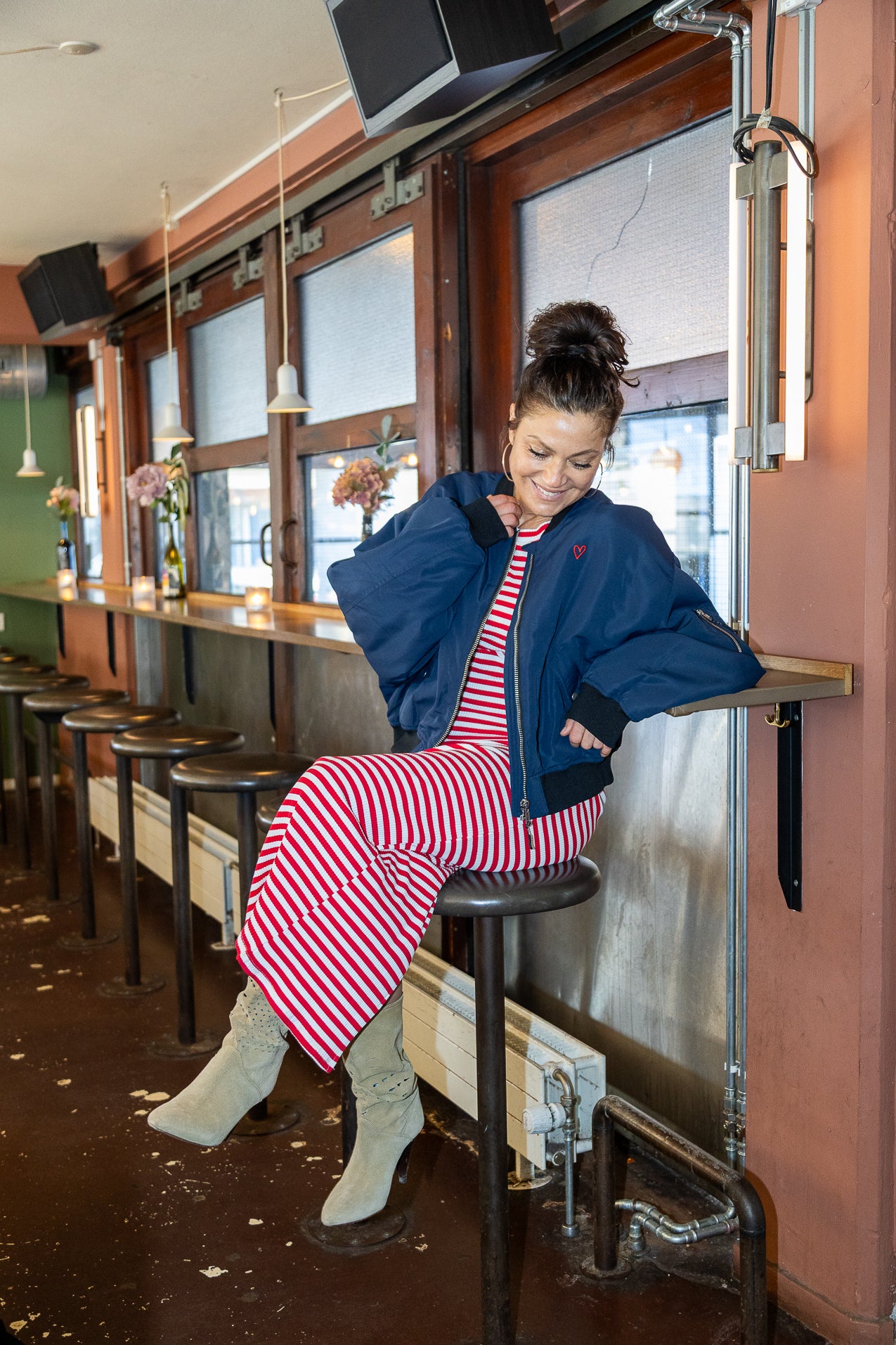 LiwLL Bomber Jacke - Dark Navy