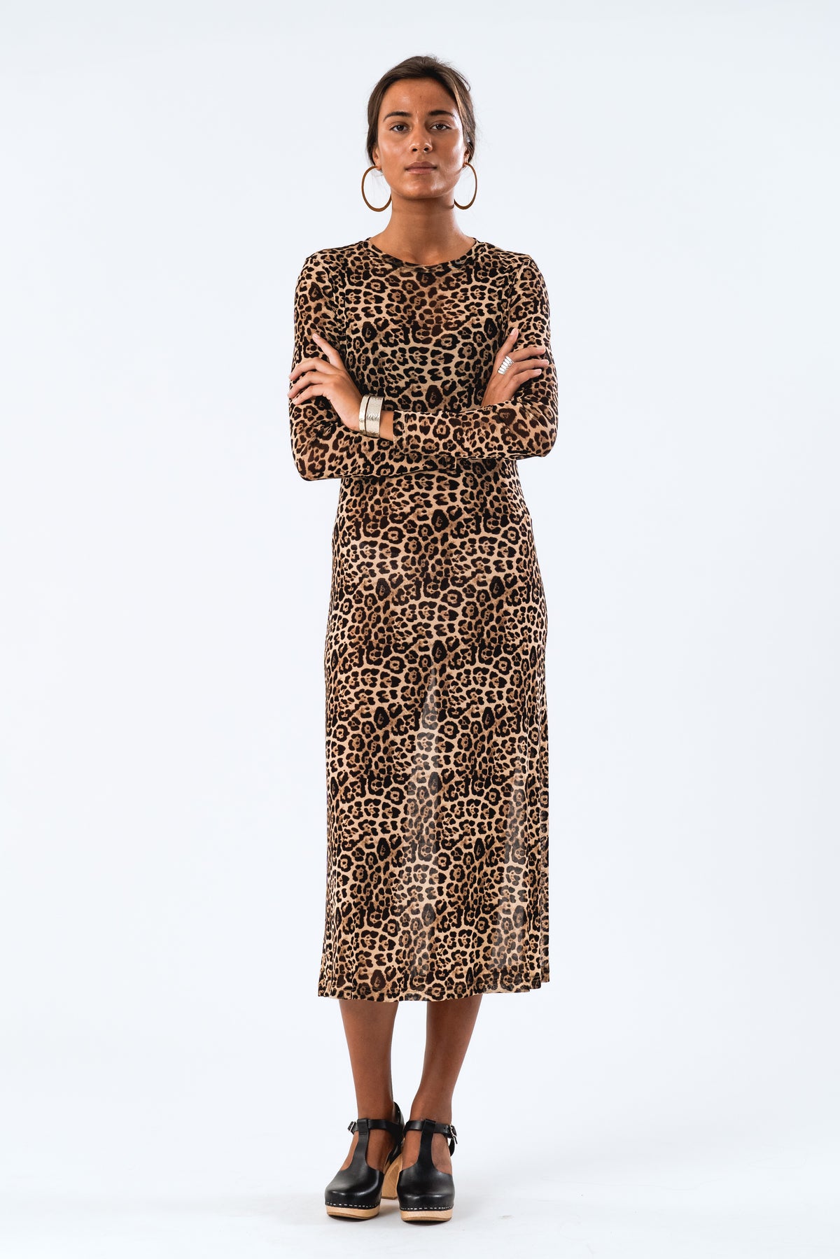 Lollys Laundry LoganLL Maxi Dress LS Dress Leopardenmuster