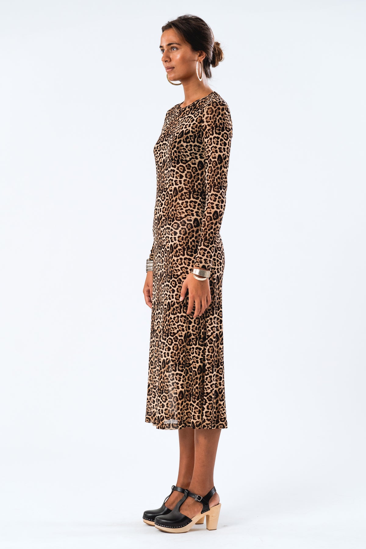Lollys Laundry LoganLL Maxi Dress LS Dress Leopardenmuster