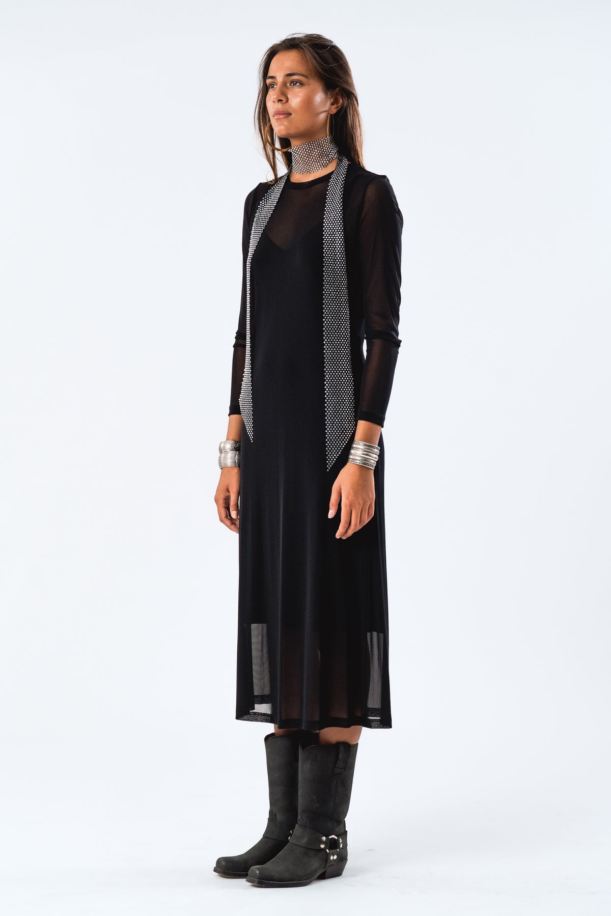 Lollys Laundry LoganLL Maxi Dress LS Dress Schwarz