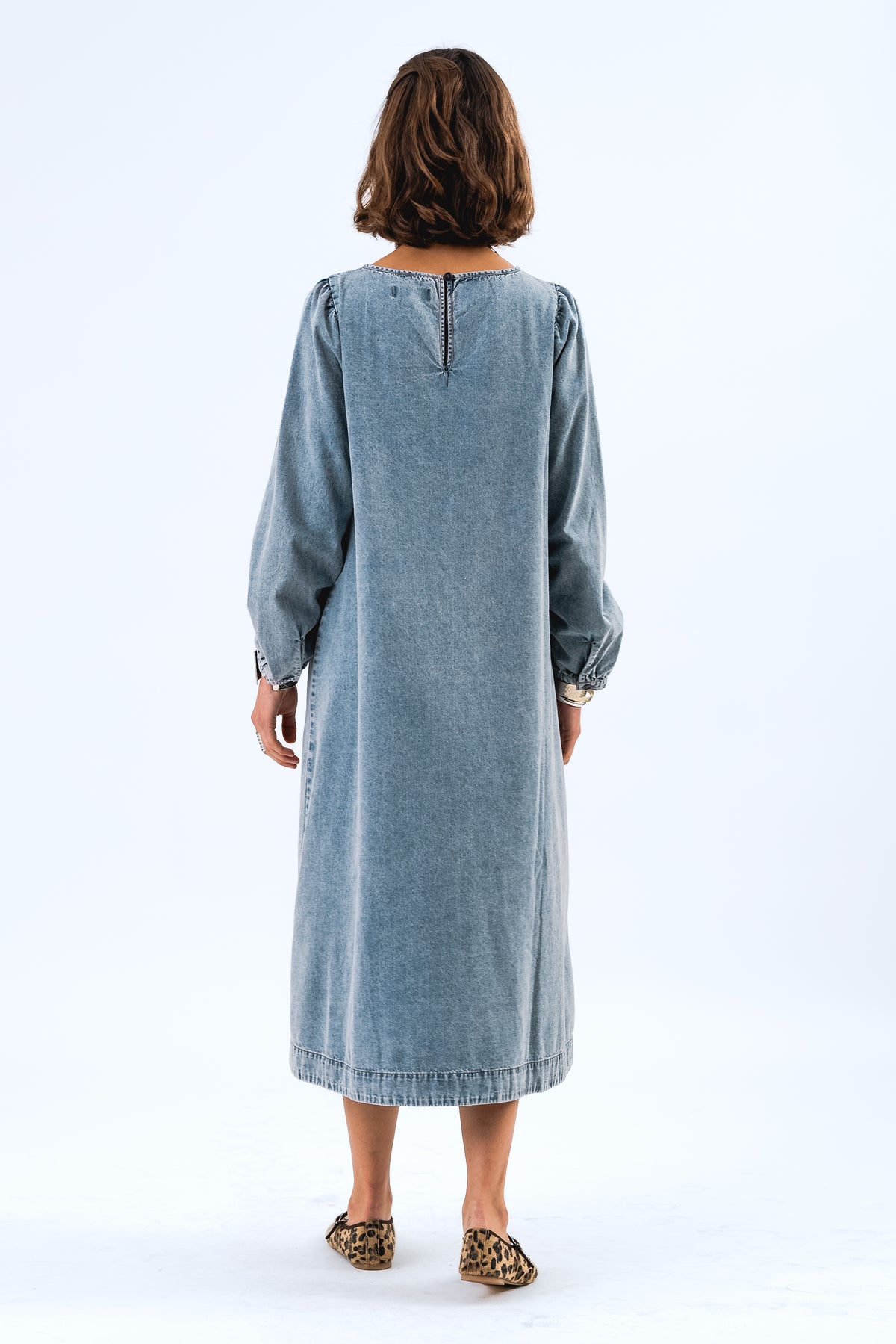 Lollys Laundry LucasLL Midi Kleid Dress Blaues Denim