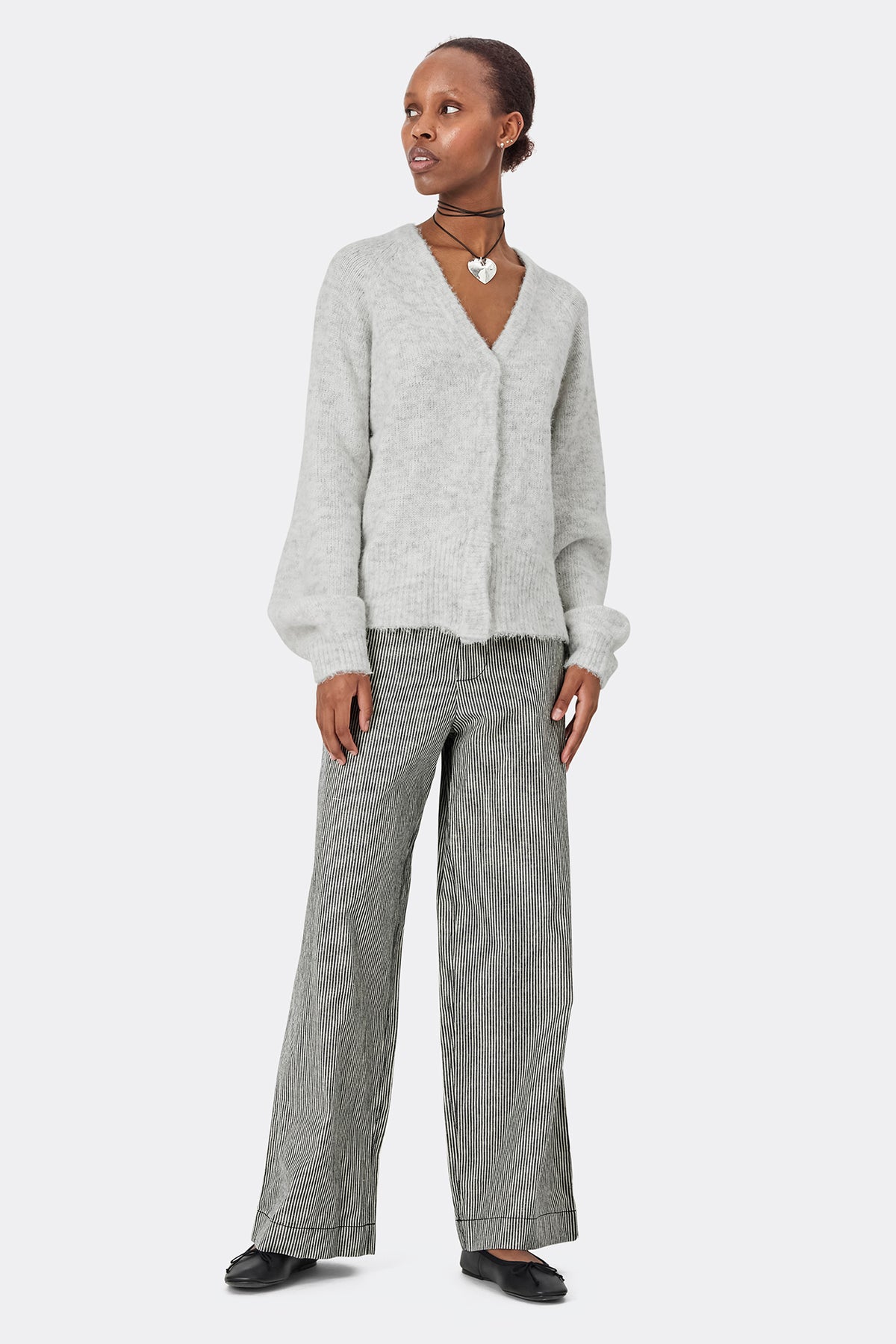 Lollys Laundry LucilleLL Cardigan LS Cardigan Hellgrau Melange