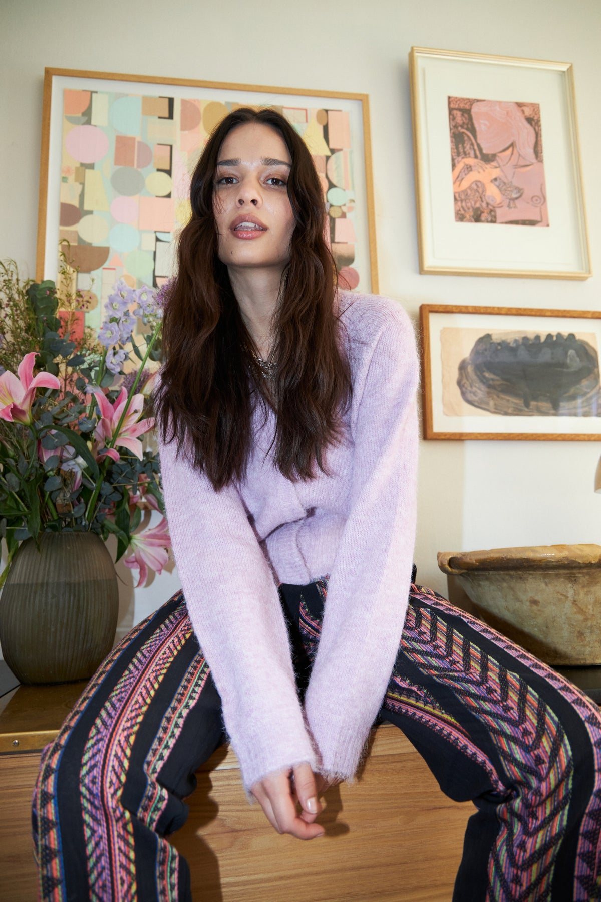 Lollys Laundry LucilleLL Cardigan LS Cardigan Lavendel