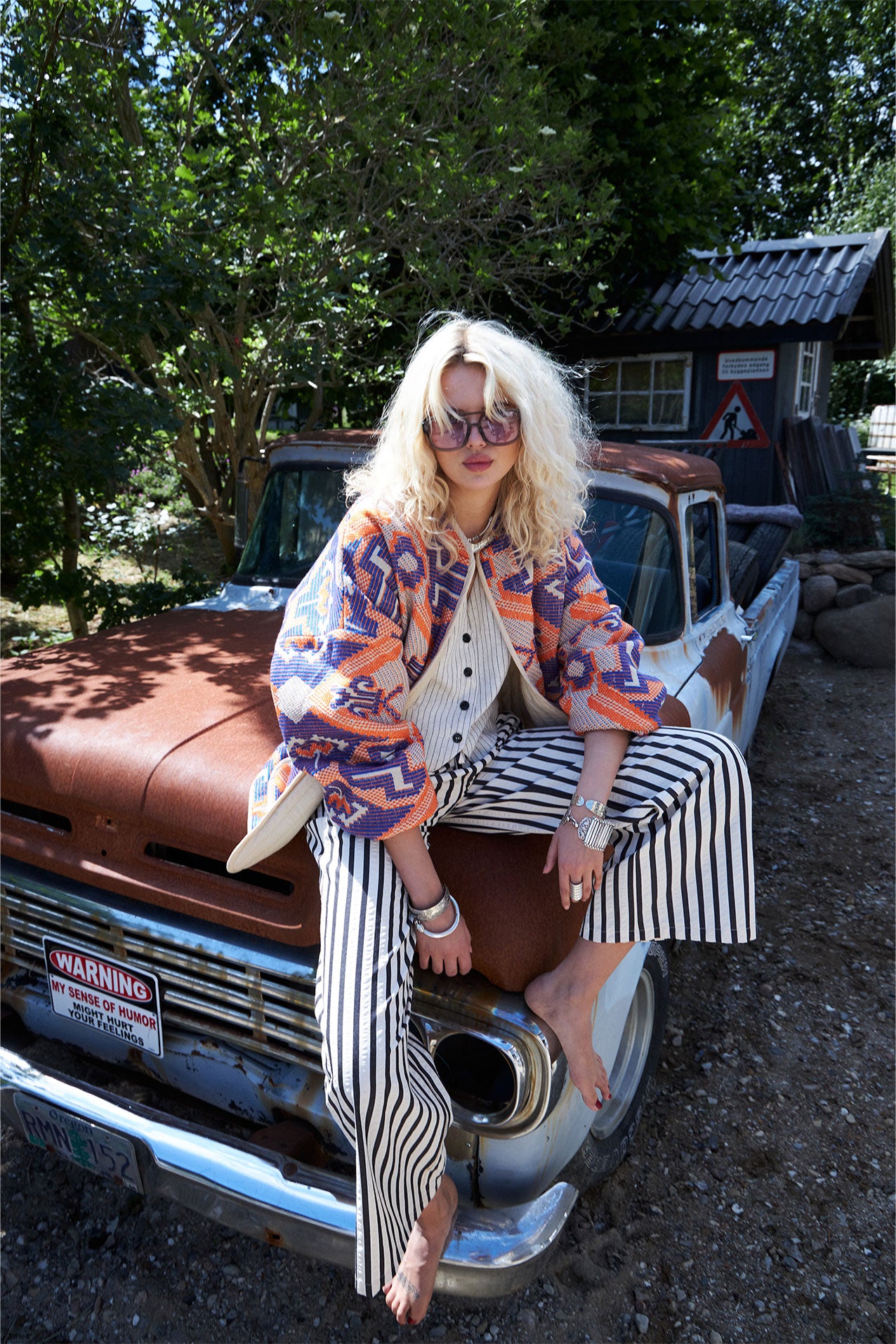 Lollys Laundry LuluLL Jacke 3/4 Kimono 38 Orange