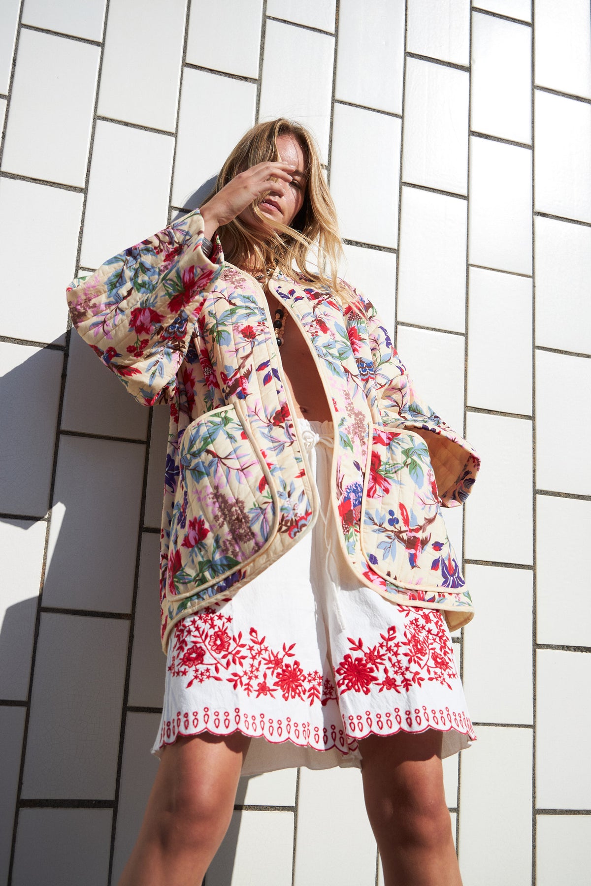 Lollys Laundry LuluLL Jacke 3/4 Kimono Blumenmuster