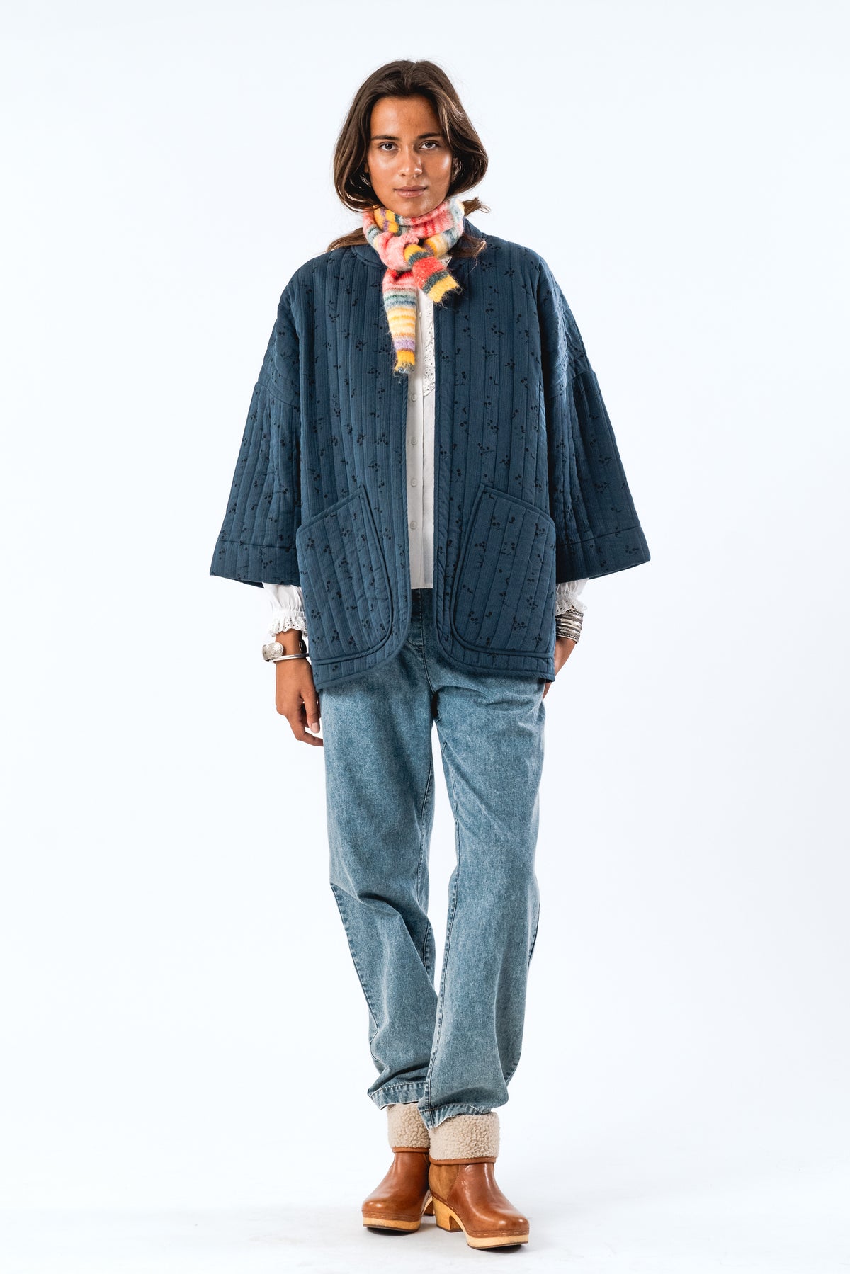 Lollys Laundry LuluLL Jacket 3/4 Kimono Dunkelblau