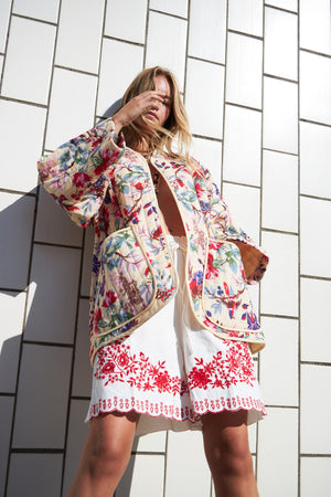 Lollys Laundry LuluLL Jacke 3/4 Kimono 74 Flower Print