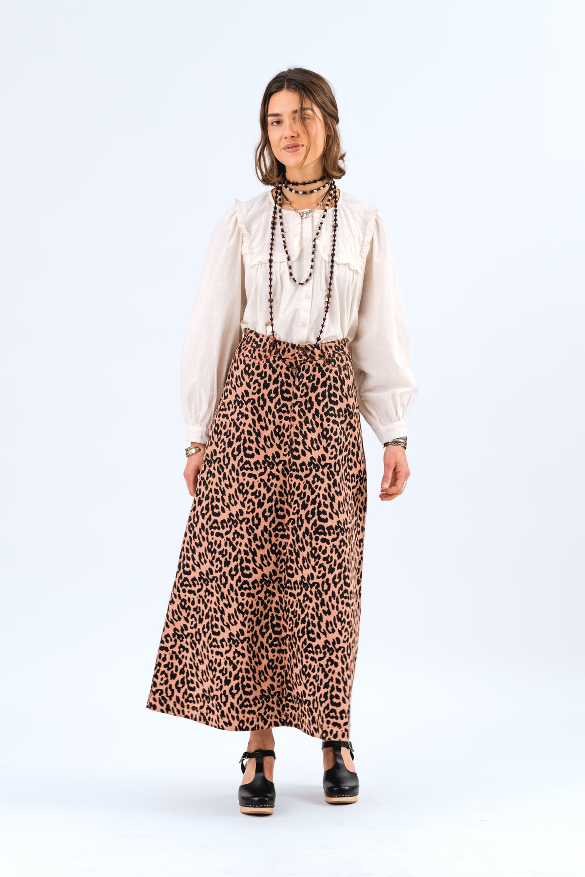 Lollys Laundry LunaLL Maxi Rock Skirt Leopardenmuster